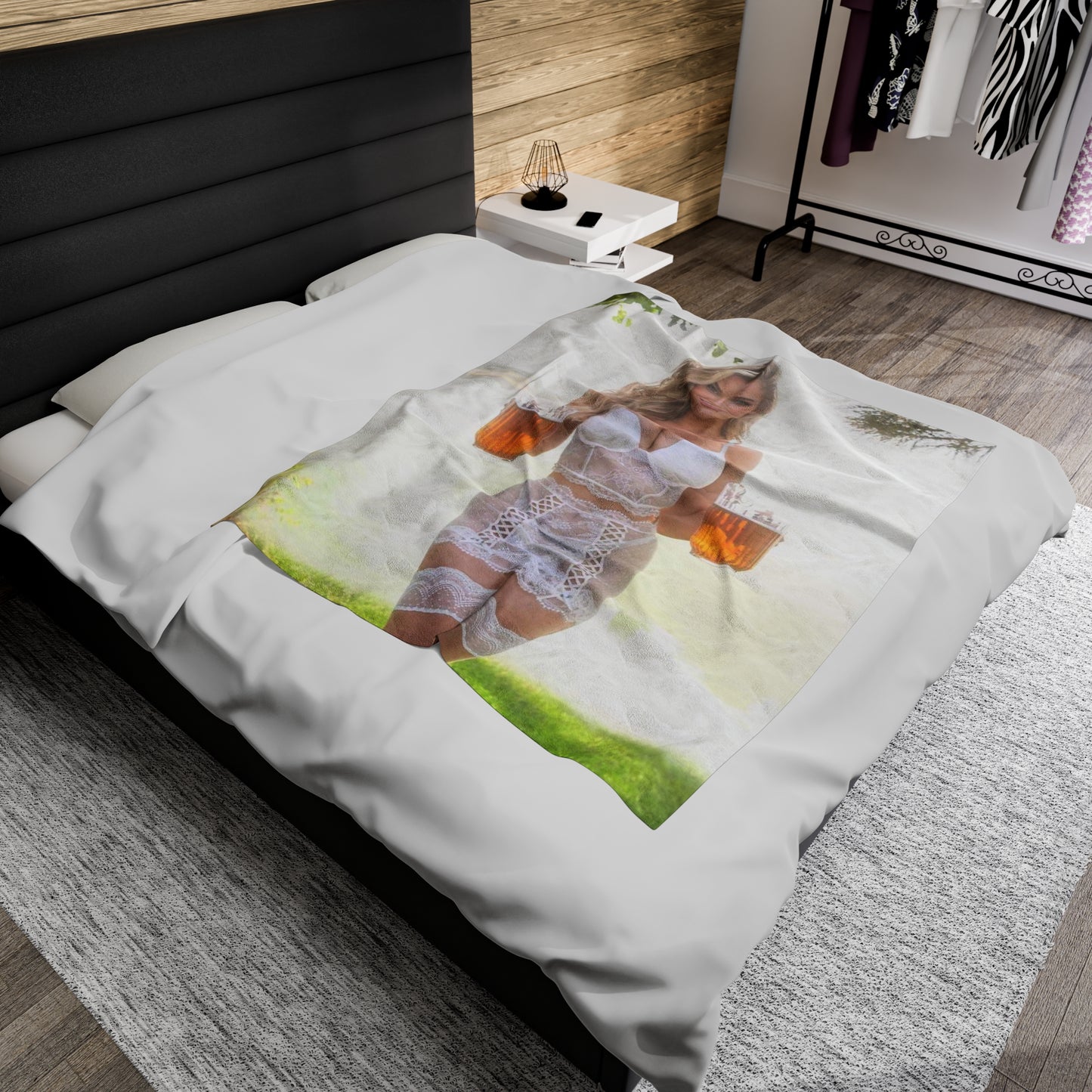 Velveteen Plush Blanket Hot Paige Spiranac
