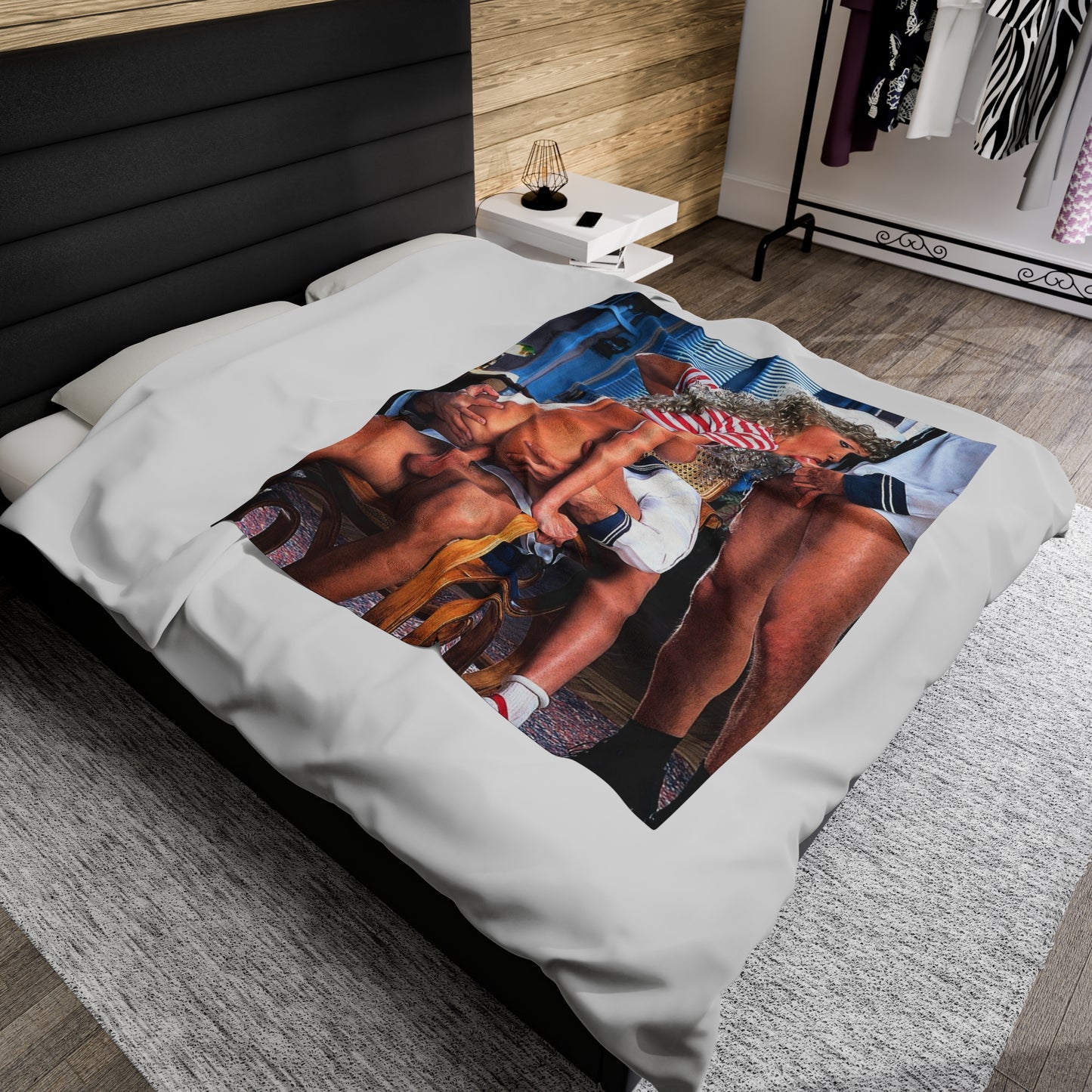 Velveteen Plush Blanket Classic Retro Porn Scene Porn Star Nude Naked