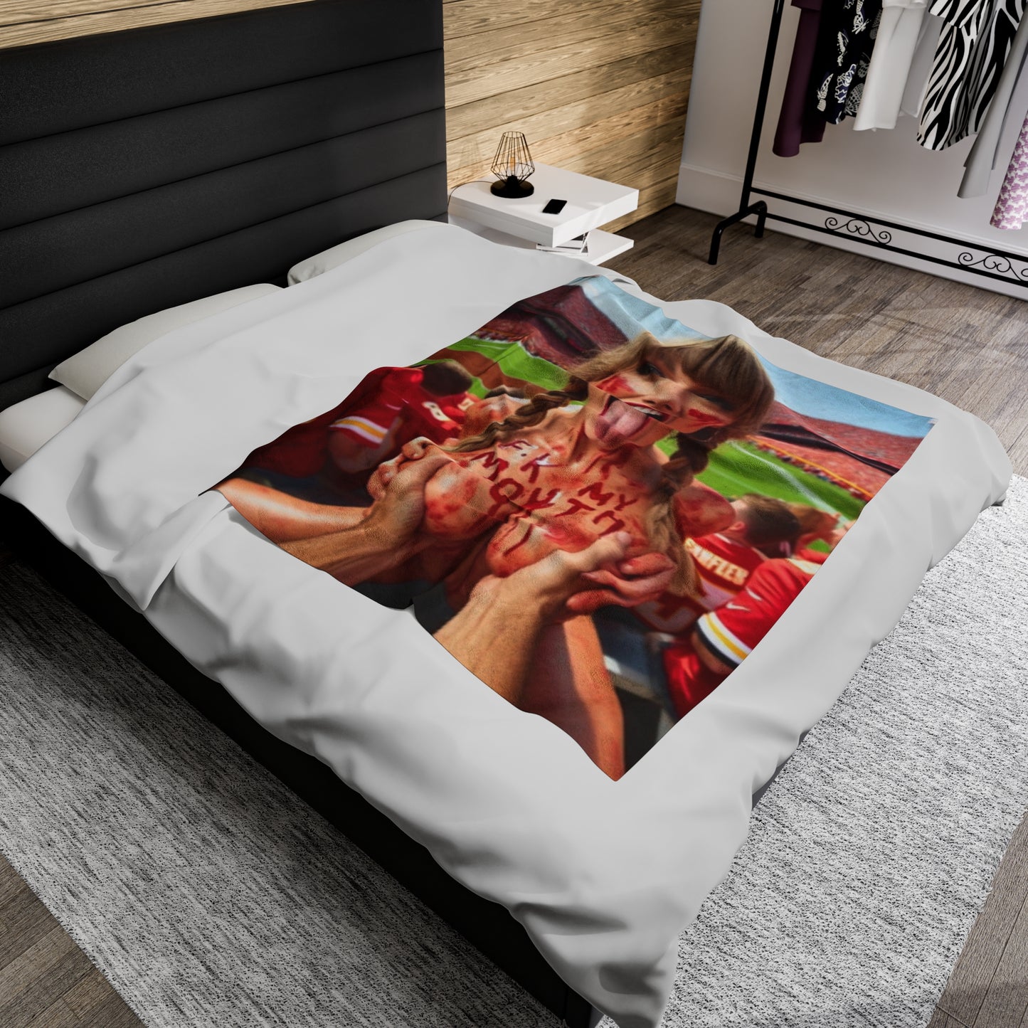 Velveteen Plush Blanket Taylor Swift AI Nudes