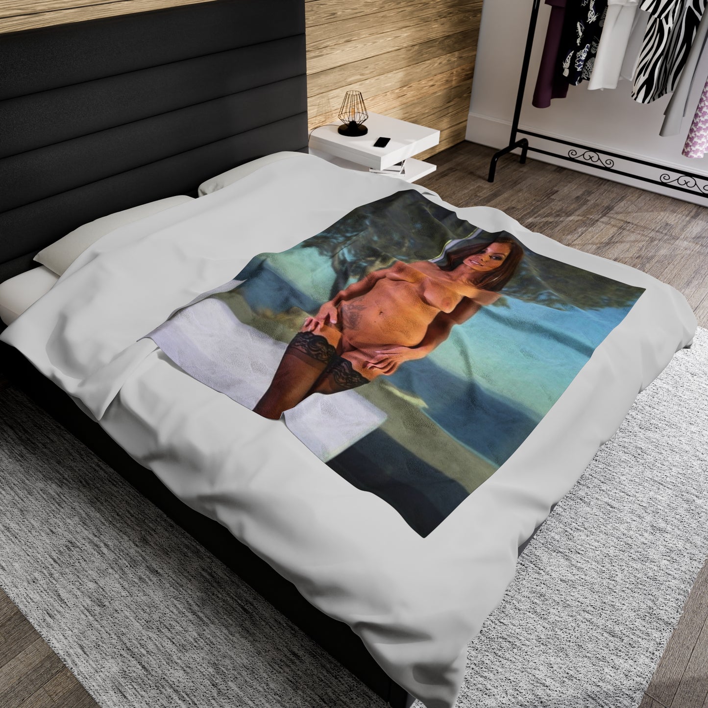 Velveteen Plush Blanket Whitney Westgate Nude