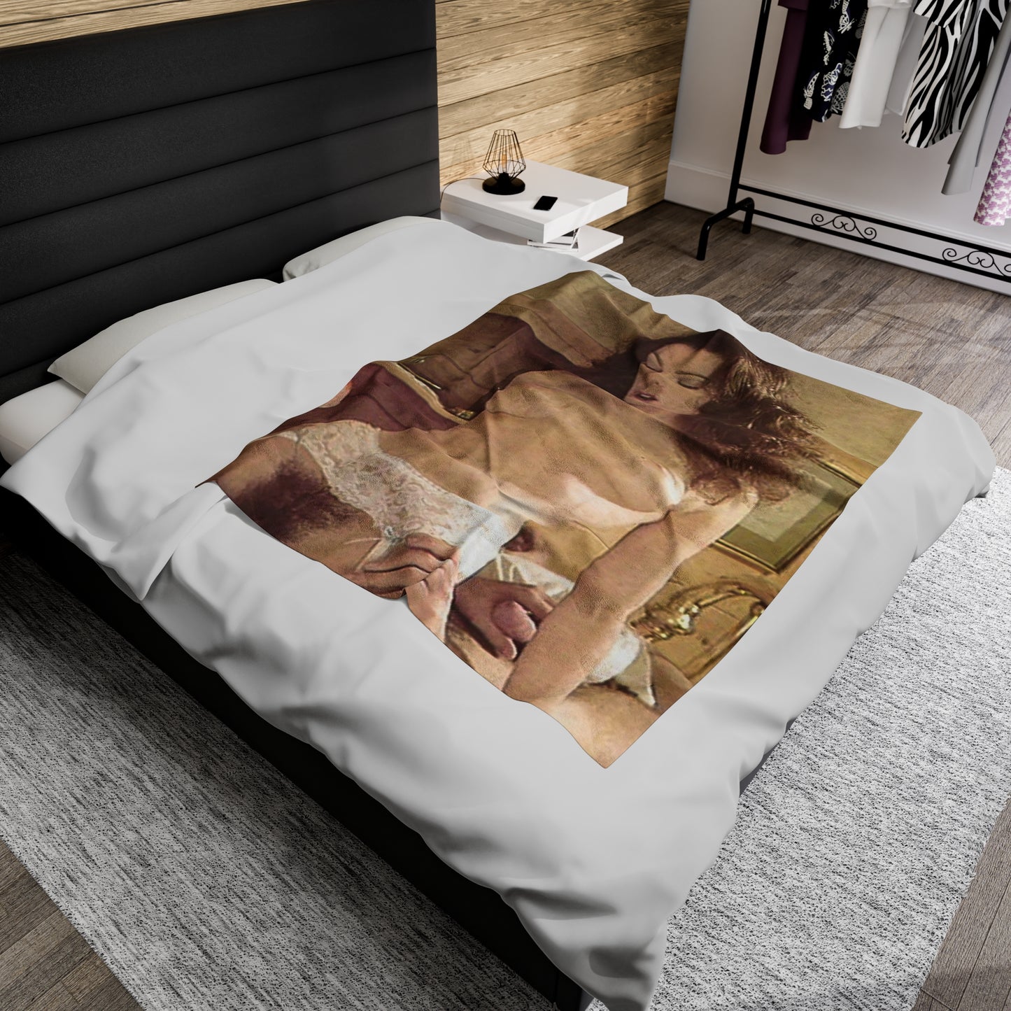 Velveteen Plush Blanket Retro Porn Star Annette Haven