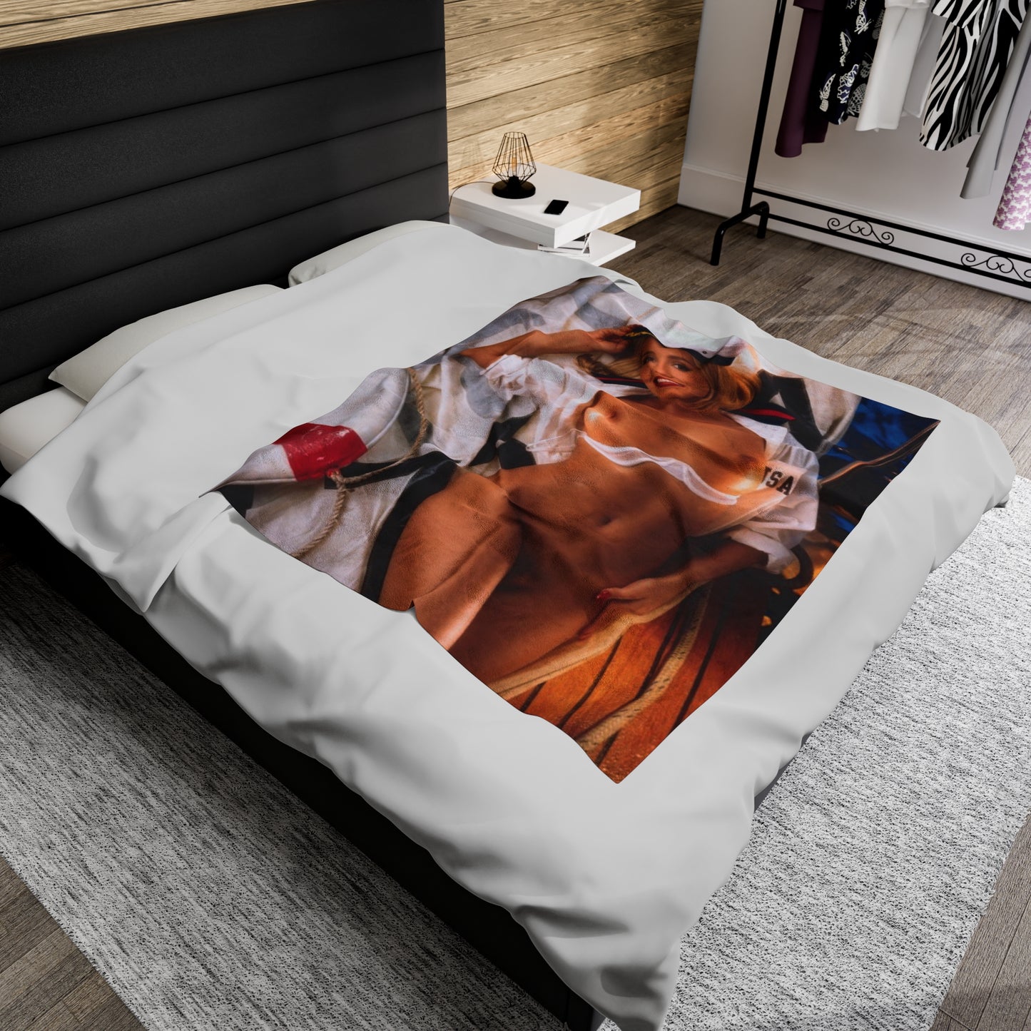 Velveteen Plush Blanket Playboy Playmate September 1993 Carrie Westcott