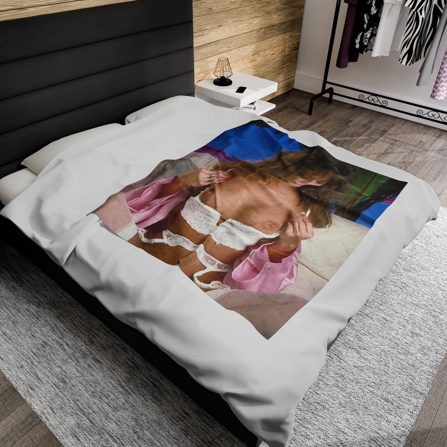 Velveteen Plush Blanket Racquel Darrian Nude