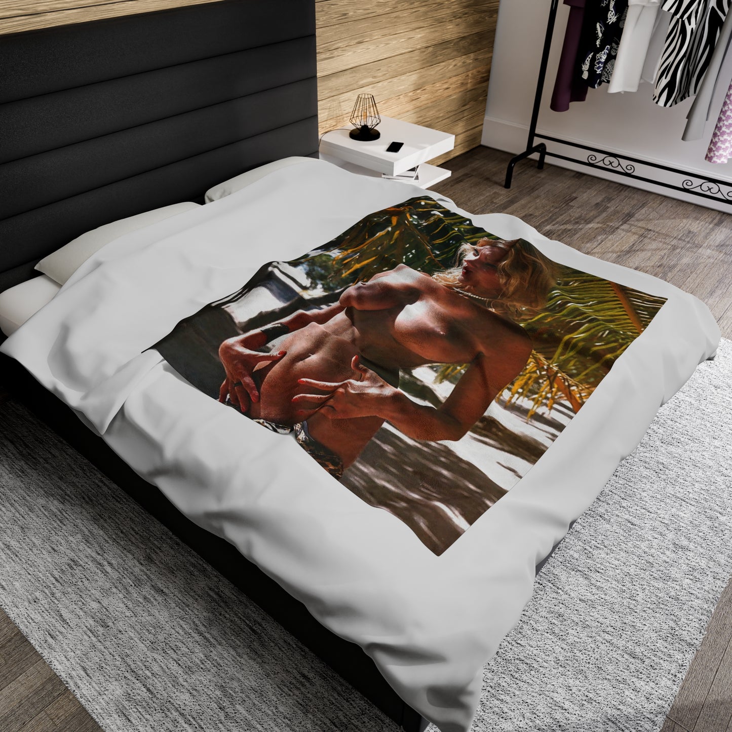 Velveteen Plush Blanket Vintage French Pornstar Brigitte Lahaie