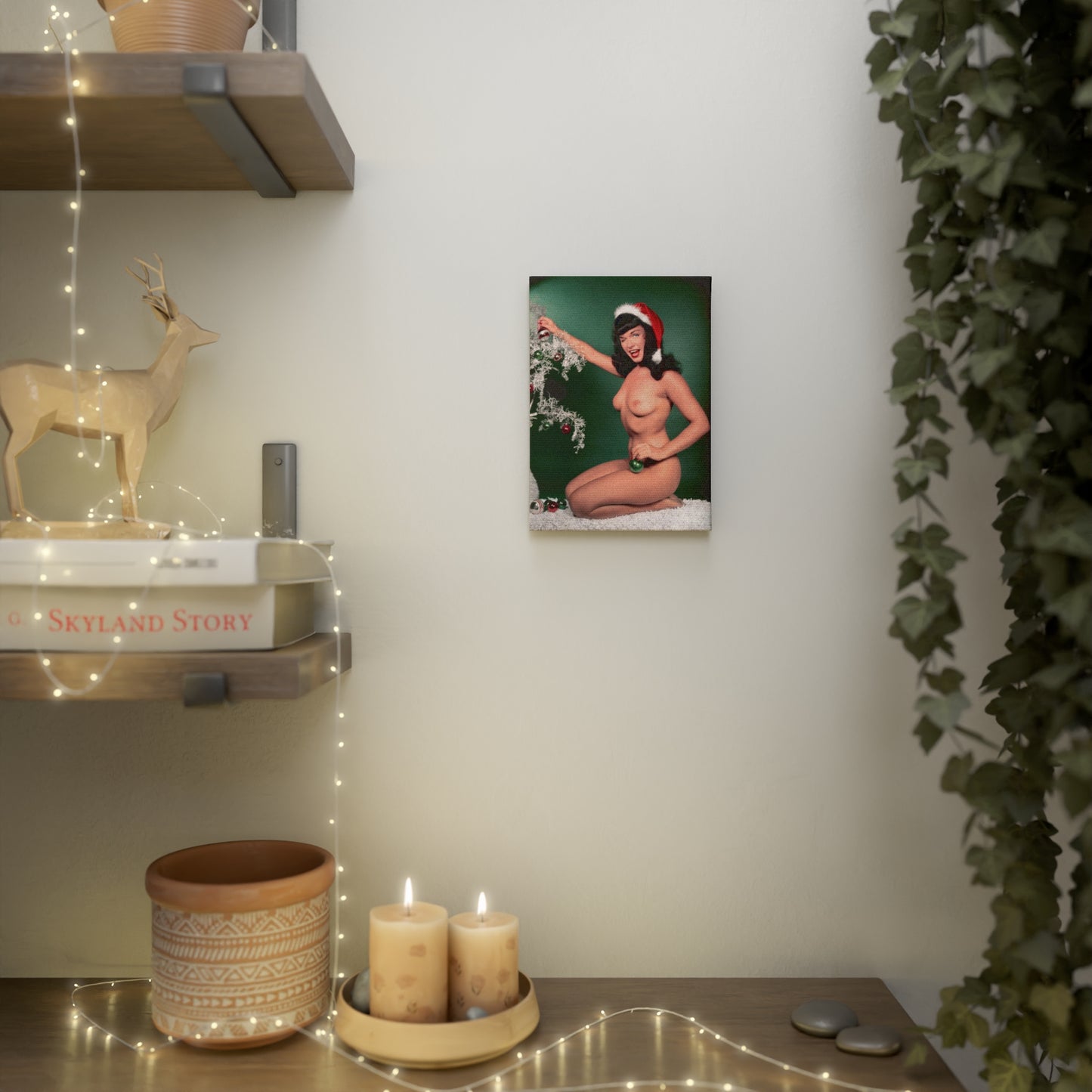 Canvas Photo Tile Playboy Playmate January 1955 Bettie Page