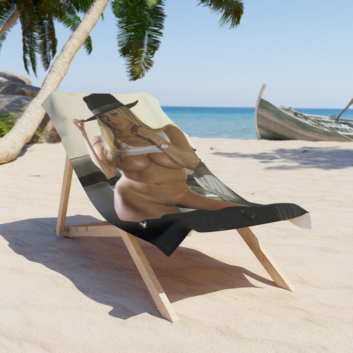 Beach Towel Pornstar Jenna Jameson Nude
