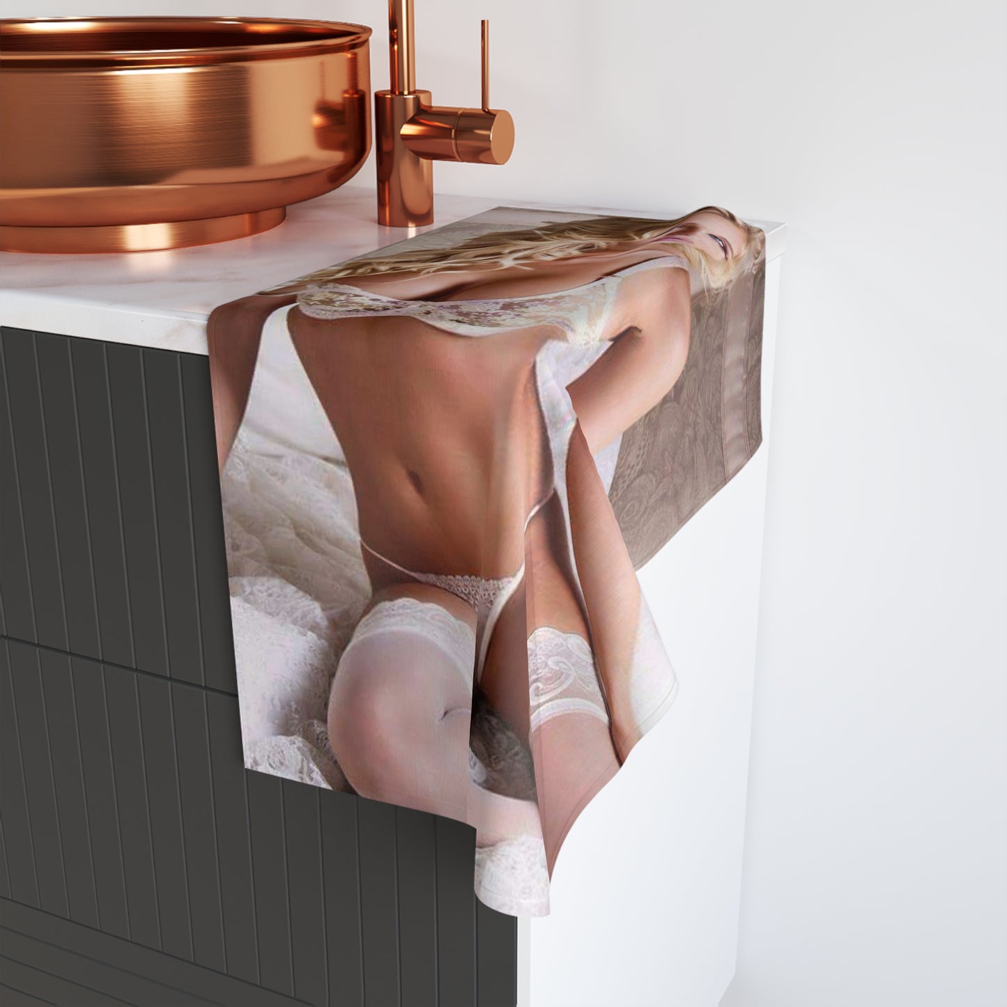 Hand Towel Lingerie Model Brittany Herrera
