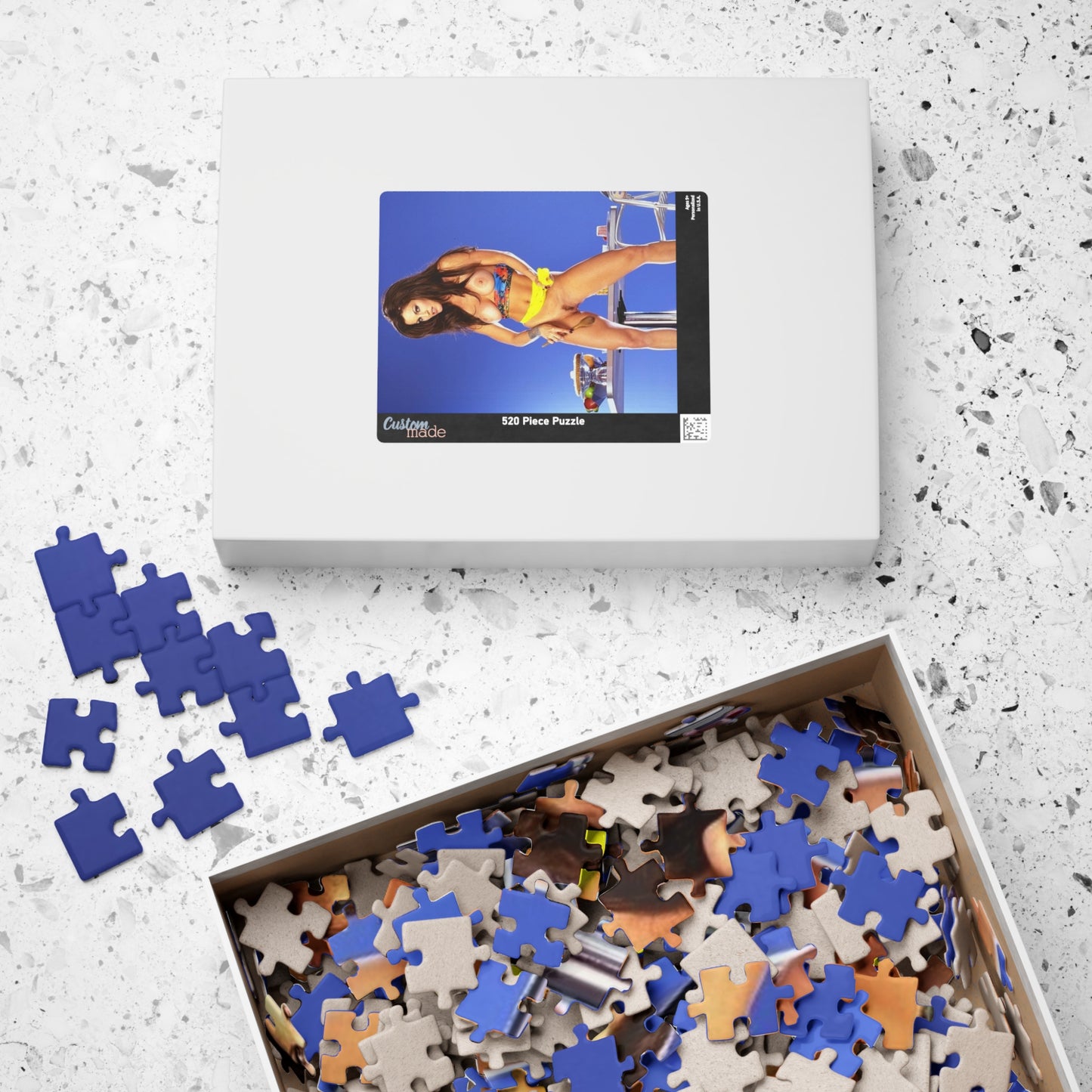 Puzzle (110, 252, 520, 1014-piece) Retro Adult Star Janine Lindenmulder Nude
