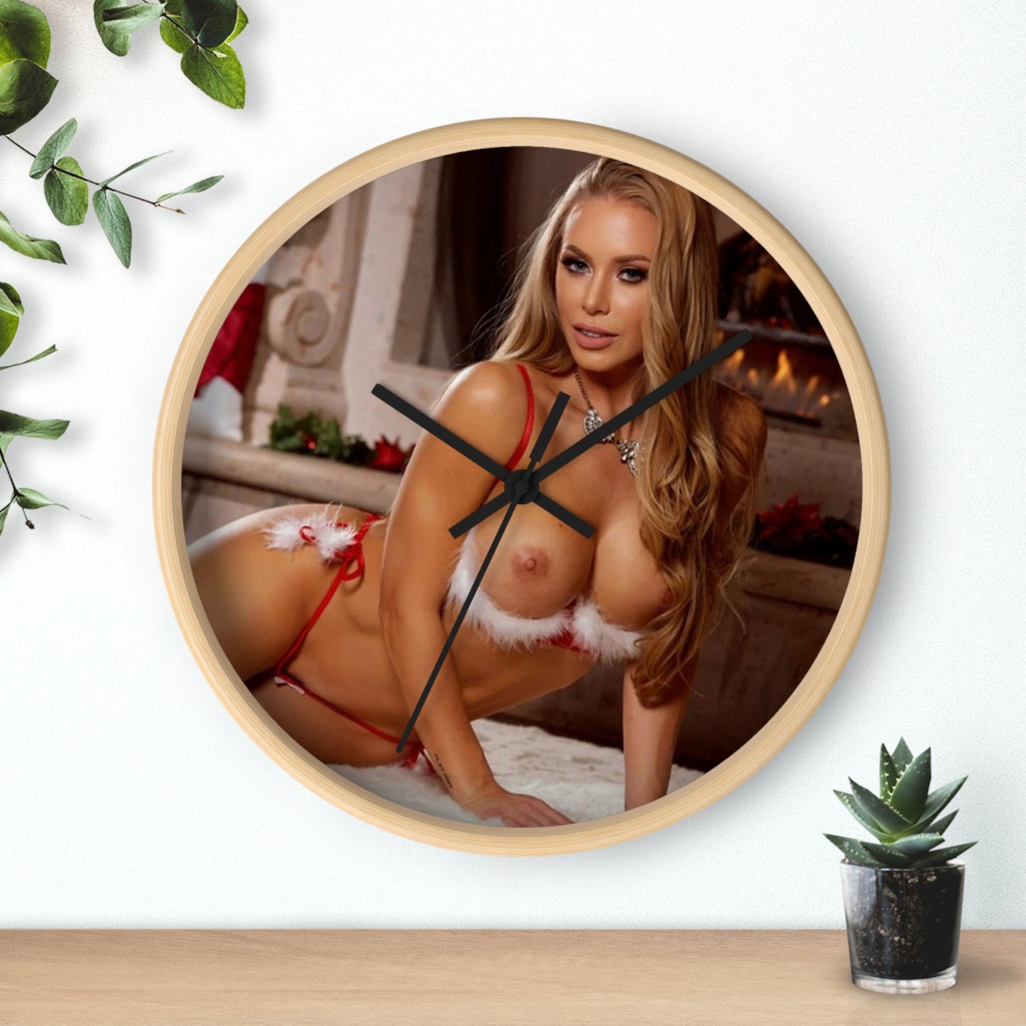 Wall Clock Pornstar Nicole Aniston Nude Christmas