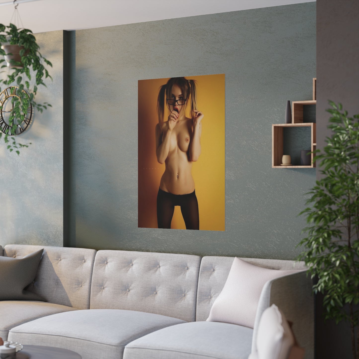 Satin Posters (210gsm) Sexy Pigtails Nude
