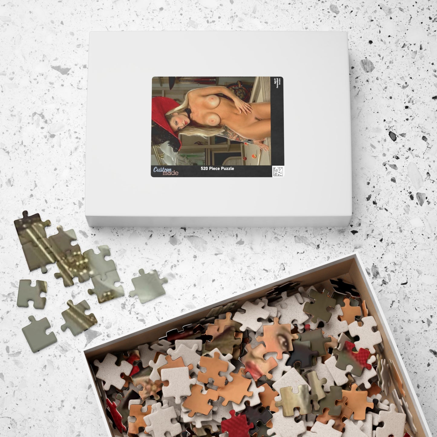Puzzle (110, 252, 520, 1014-piece) Retro Adult Star Janine Lindenmulder Nude