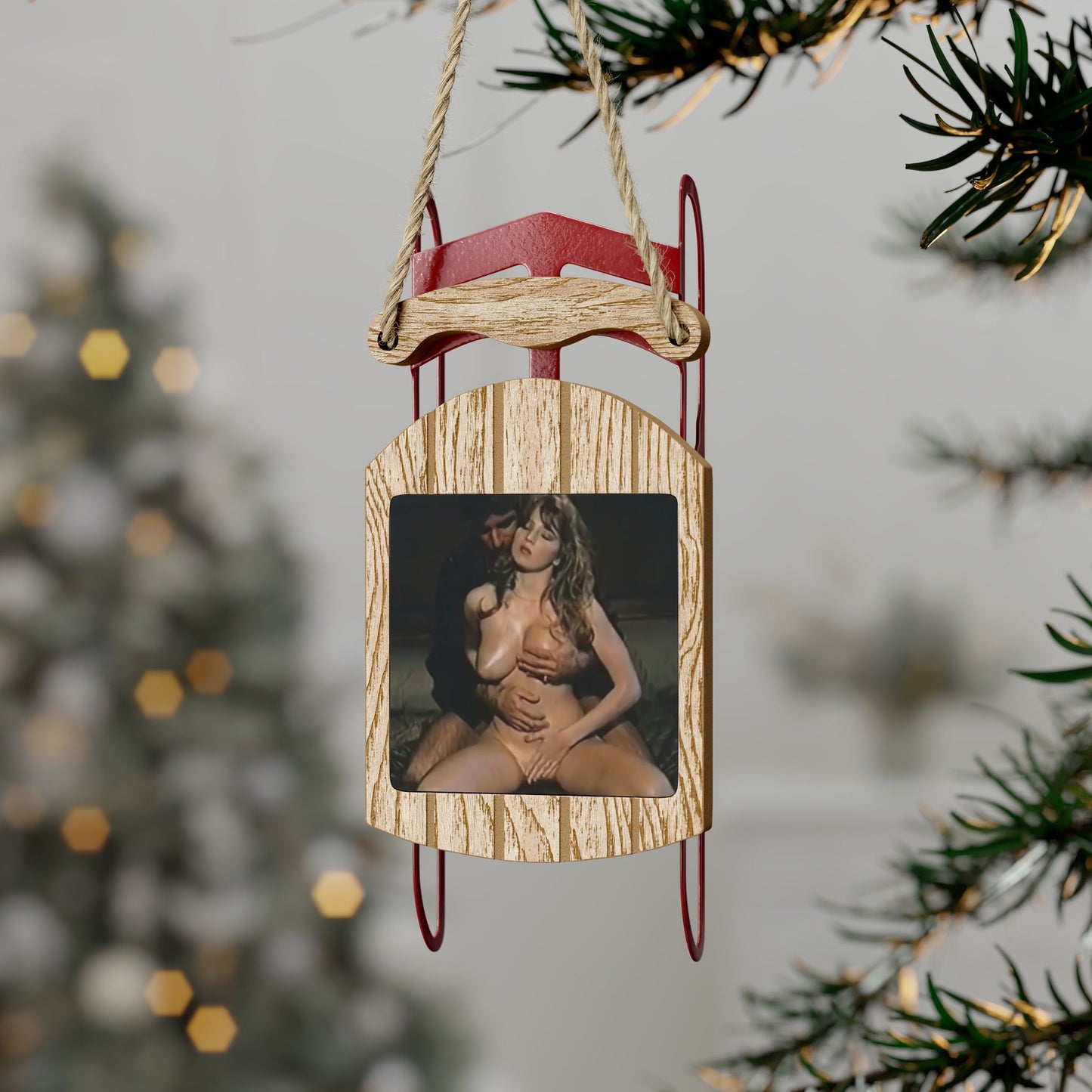 Sled Ornaments Traci Lords Nude Retro Porn Star