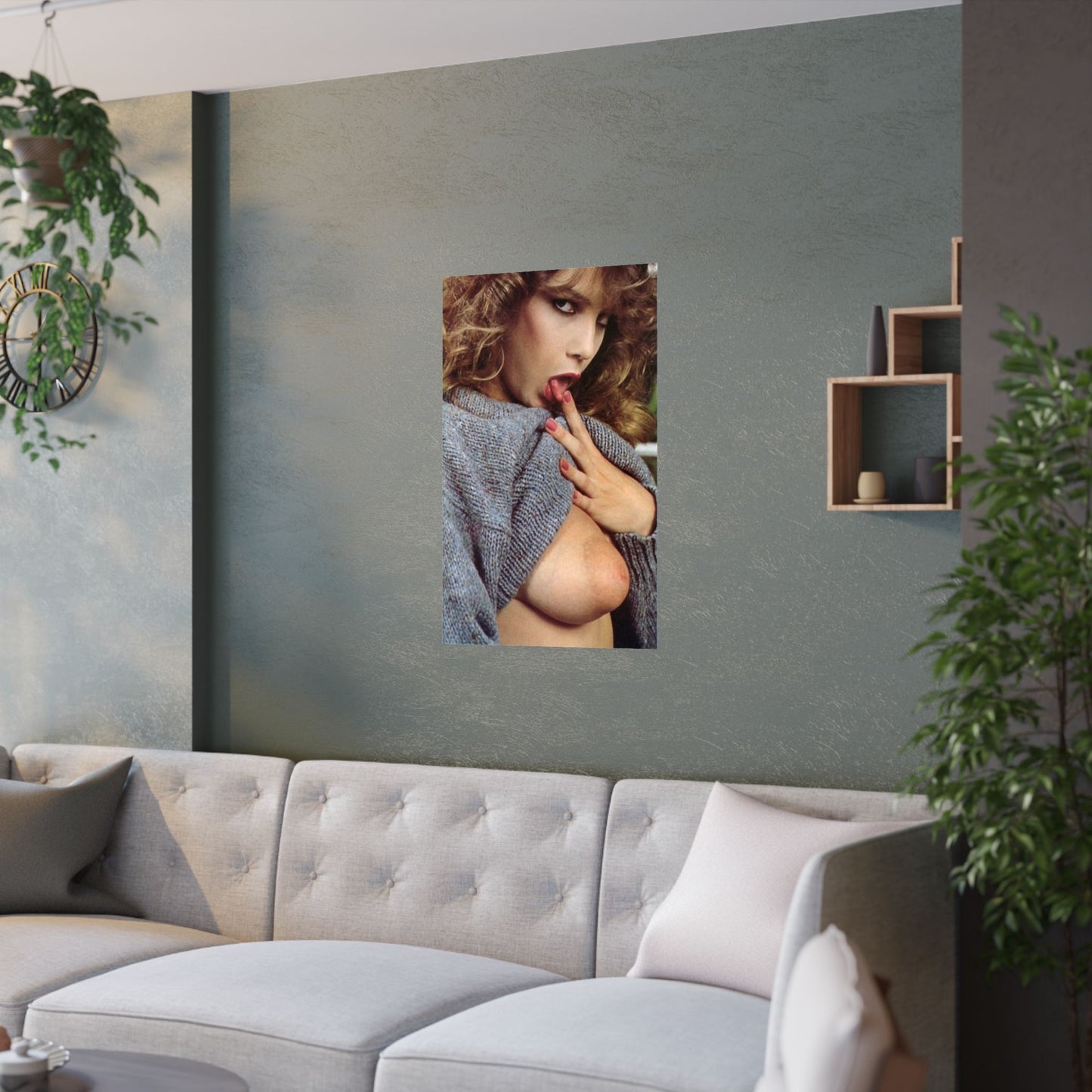 Vintage Satin Poster - Sensual Retro Wall Art 210gsm