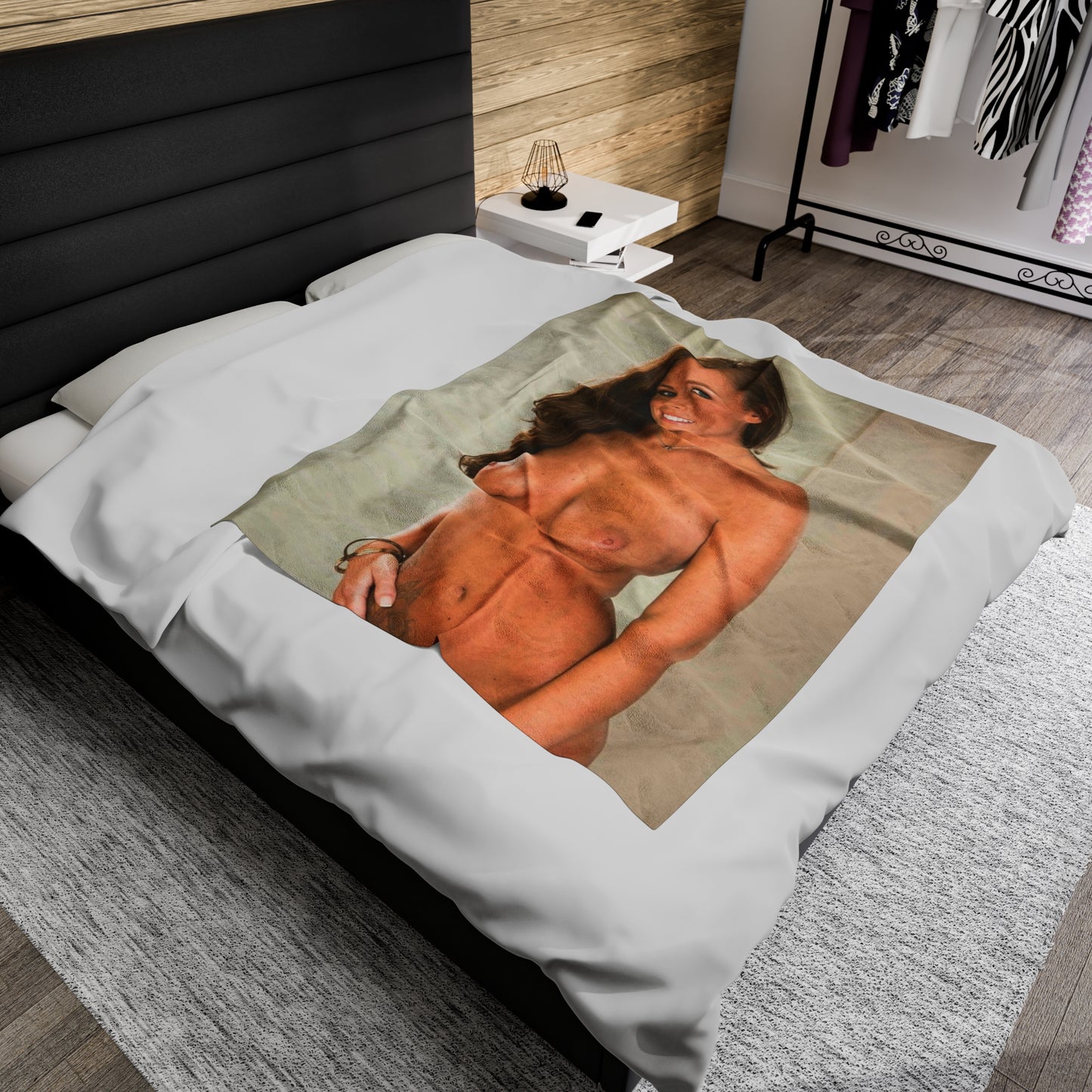 Velveteen Plush Blanket Whitney Westgate Nude