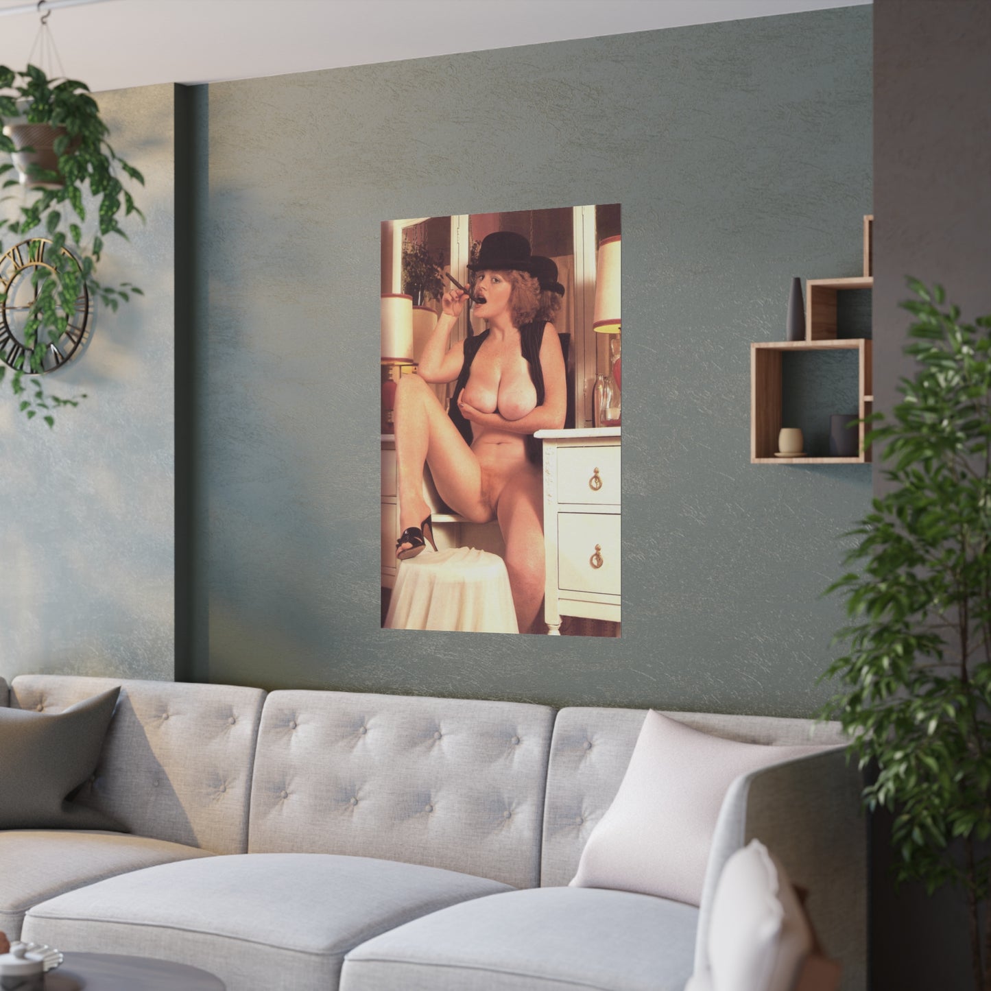 Satin Posters (210gsm) Retro Pornstar Lisa De Leeuw Nude