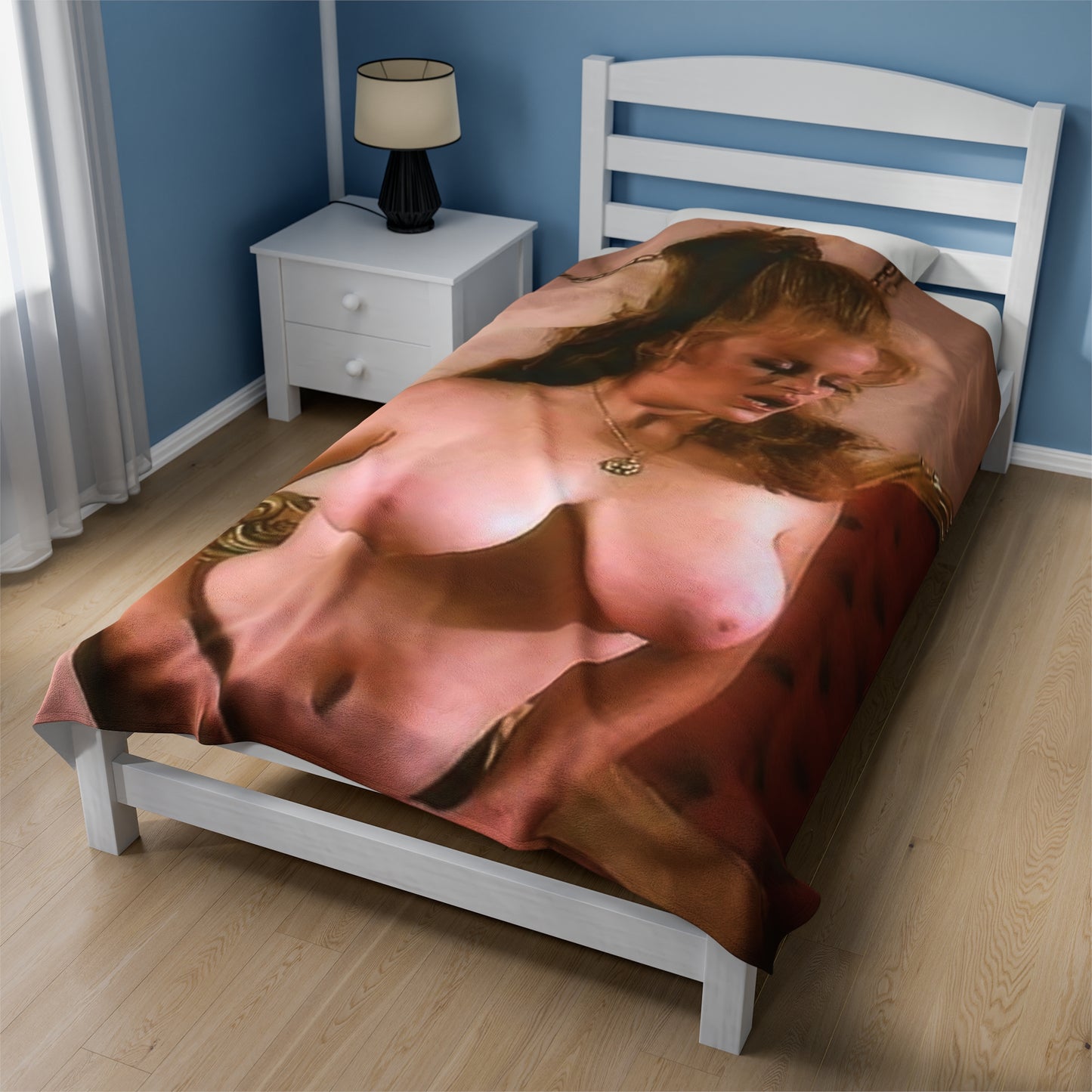 Velveteen Plush Blanket Retro Porn Star Lisa De Leeuw Nude