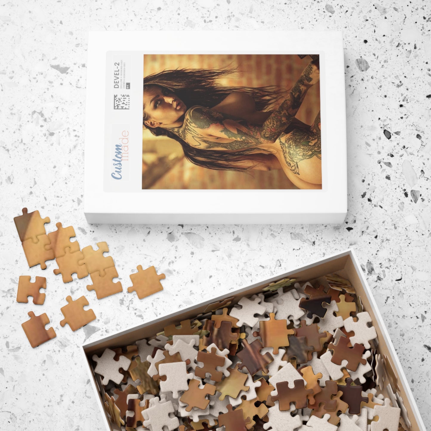 Puzzle (110, 252, 500, 1014-piece) Nude and Tattooed #4