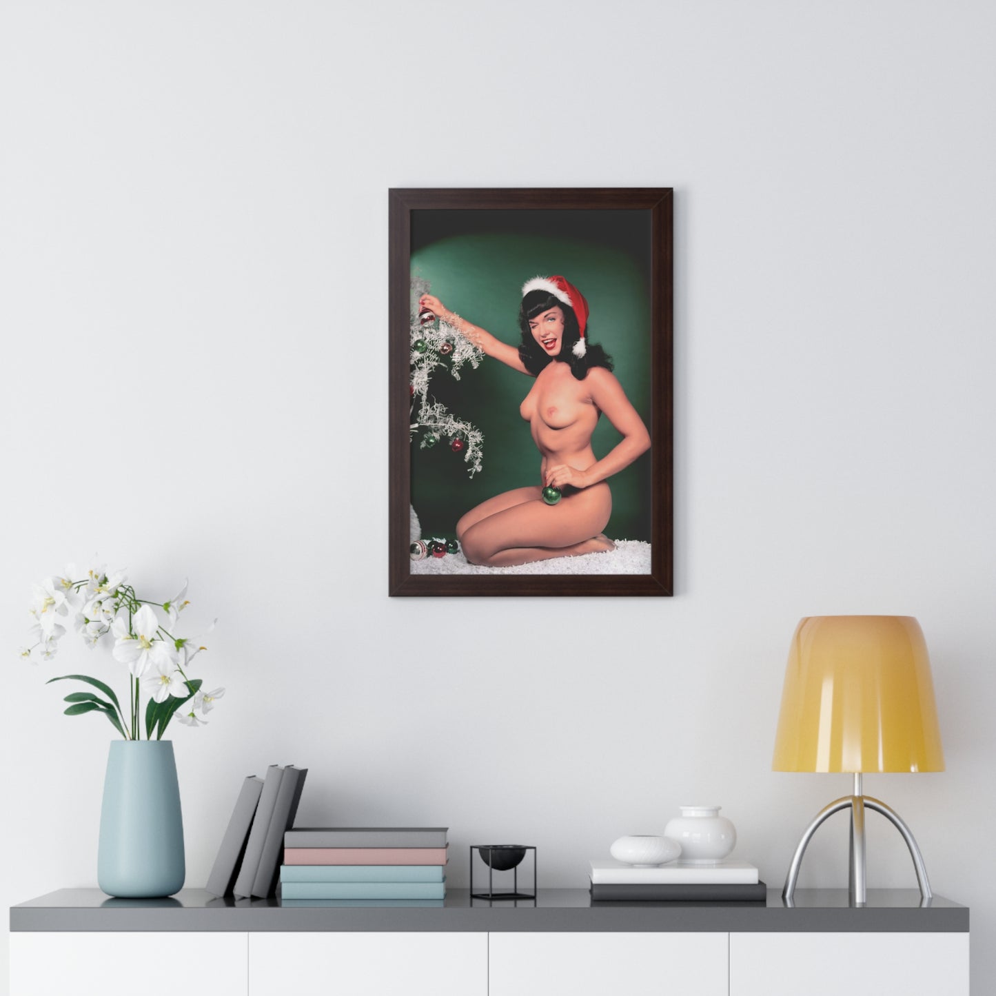 Framed Vertical Poster Playboy Playmate January 1955 Bettie Page