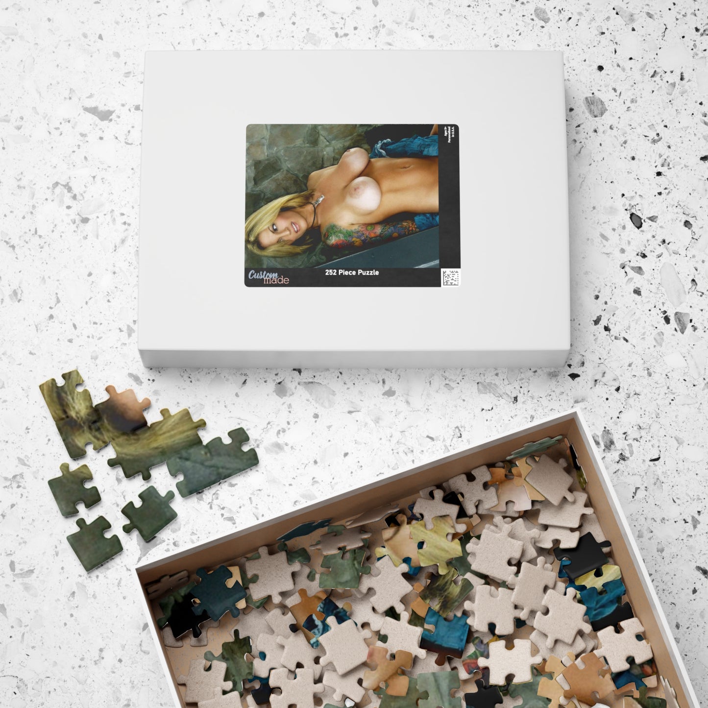 Puzzle (110, 252, 520, 1014-piece) Retro Adult Star Janine Lindenmulder Nude