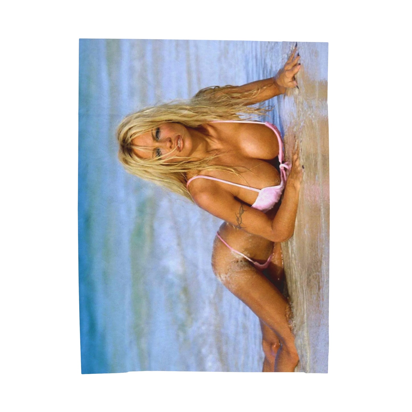 Velveteen Plush Blanket Pamela Anderson