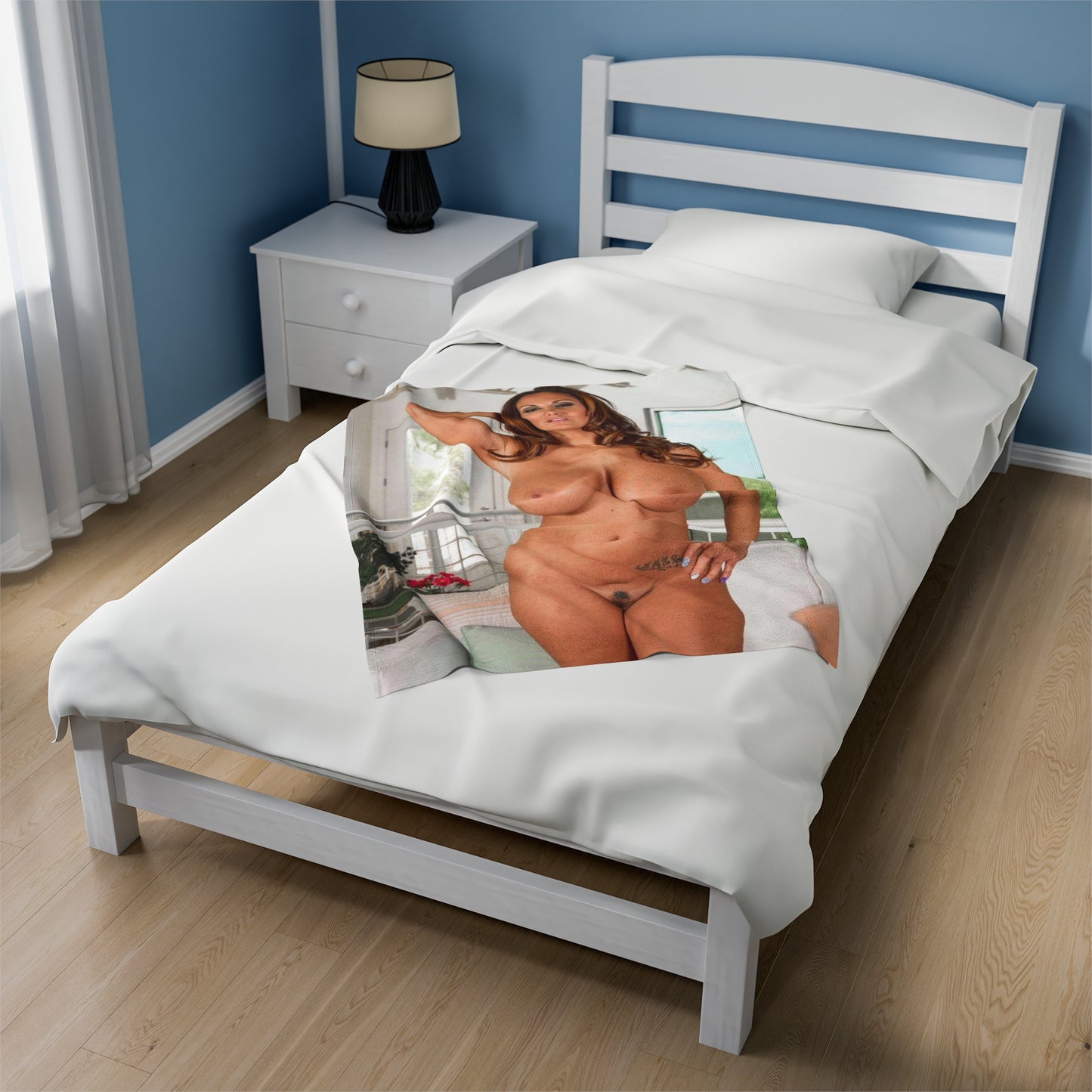 Velveteen Plush Blanket Ava Addams Nude