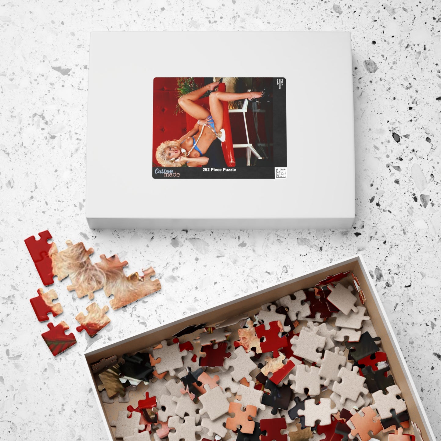 Puzzle (110, 252, 500, 1014-piece) Retro 1980s Porn Star Amber Lynn