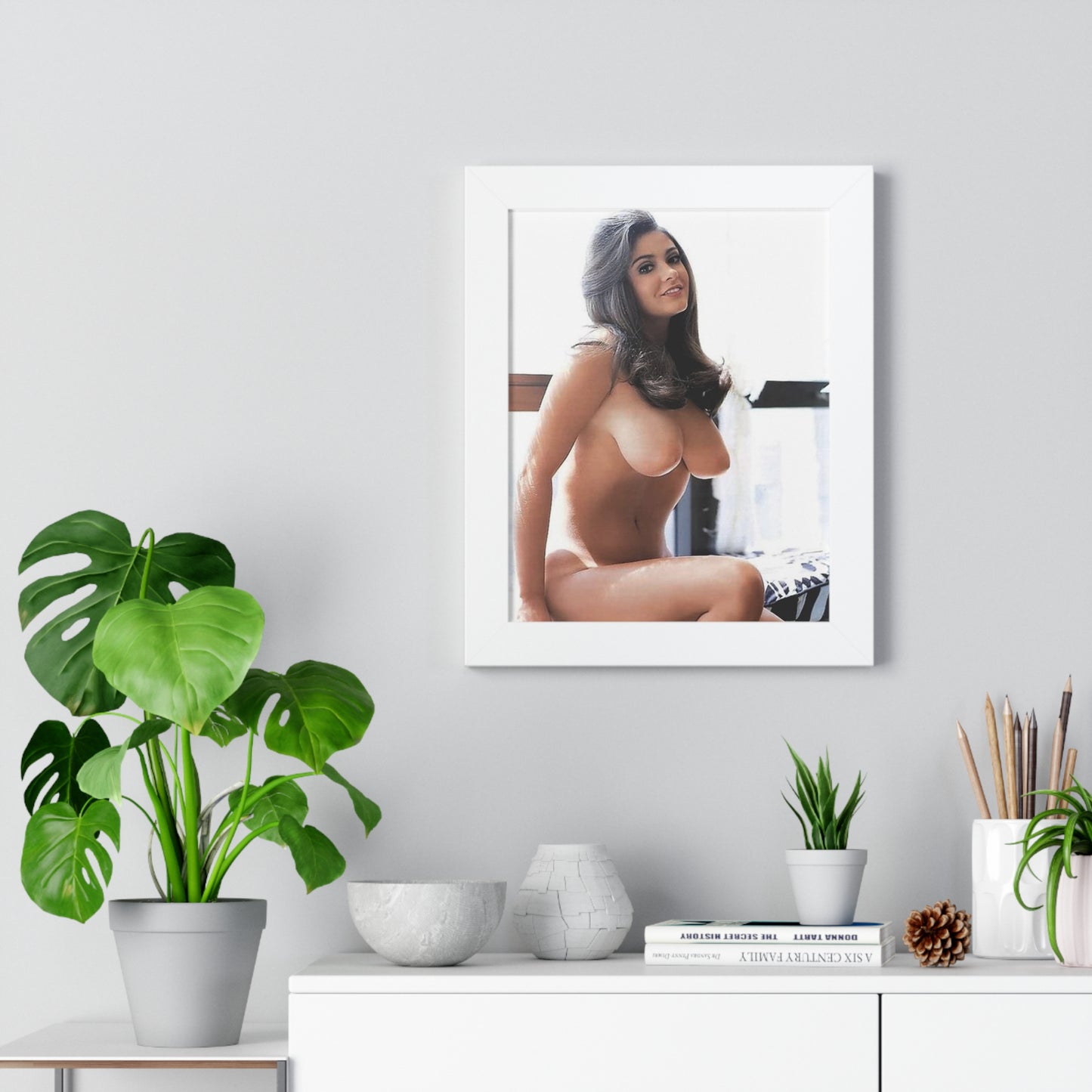 Framed Vertical Poster Playboy Playmate Cynthia Myers Nude