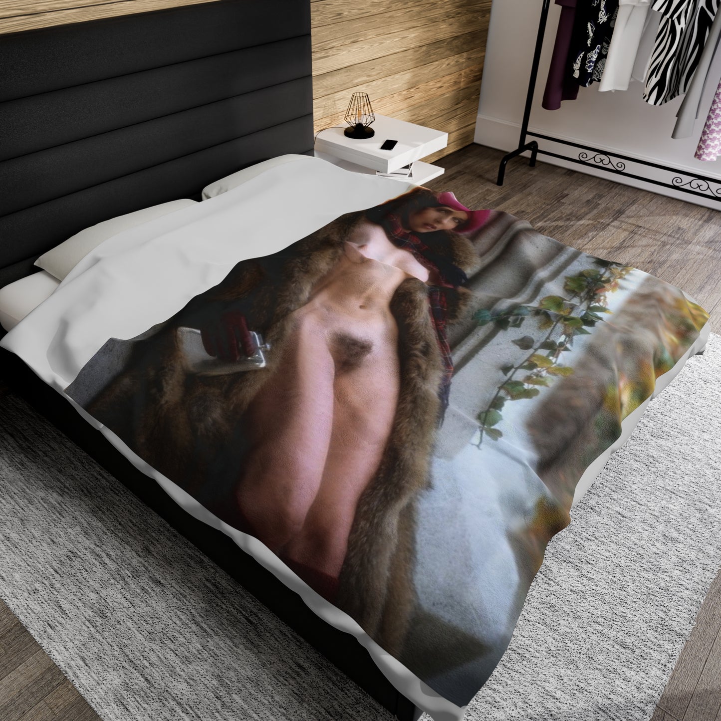 Velveteen Plush Blanket Playboy Playmate September 1983 Barbara Edwards