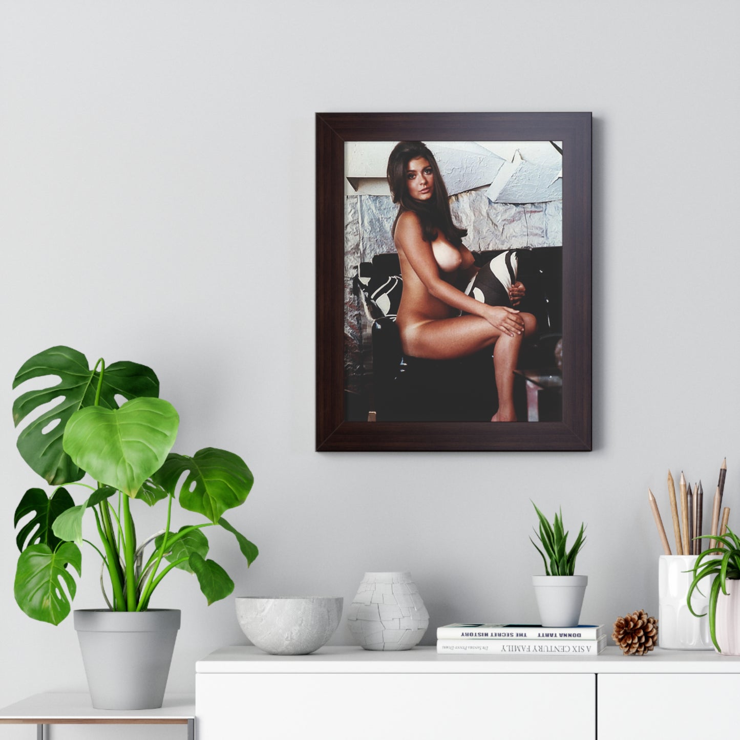 Framed Vertical Poster Playboy Playmate Cynthia Myers Nude