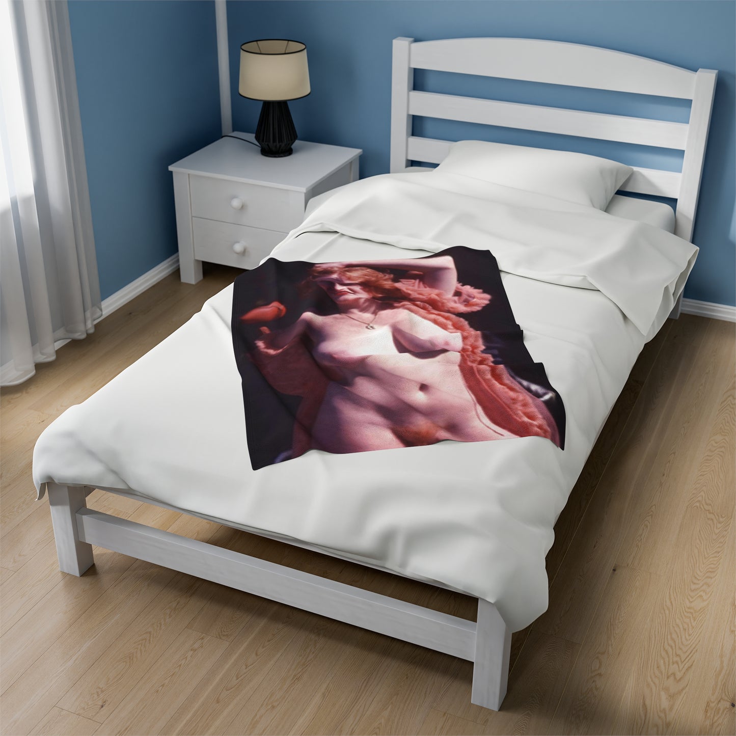 Velveteen Plush Blanket Retro Porn Star Lisa De Leeuw Nude