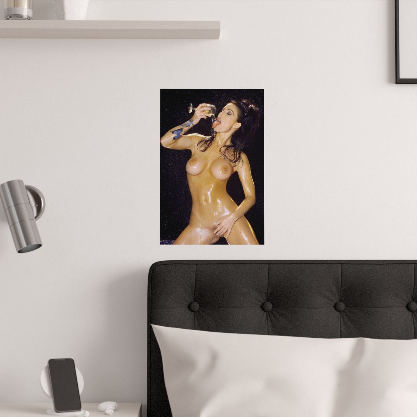 Satin Posters (210gsm) Retro Adult Star Janine Lindenmulder Nude