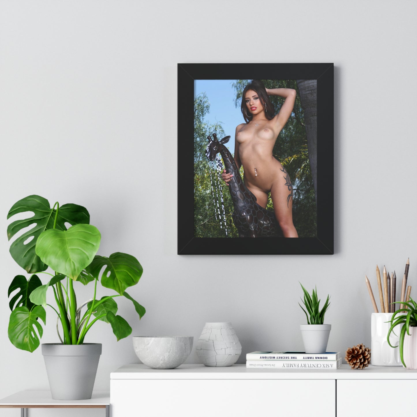 Framed Vertical Poster Porn Star Jynx Maze Nude