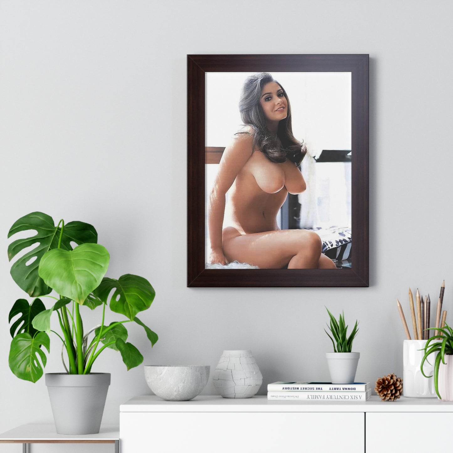 Framed Vertical Poster Playboy Playmate Cynthia Myers Nude
