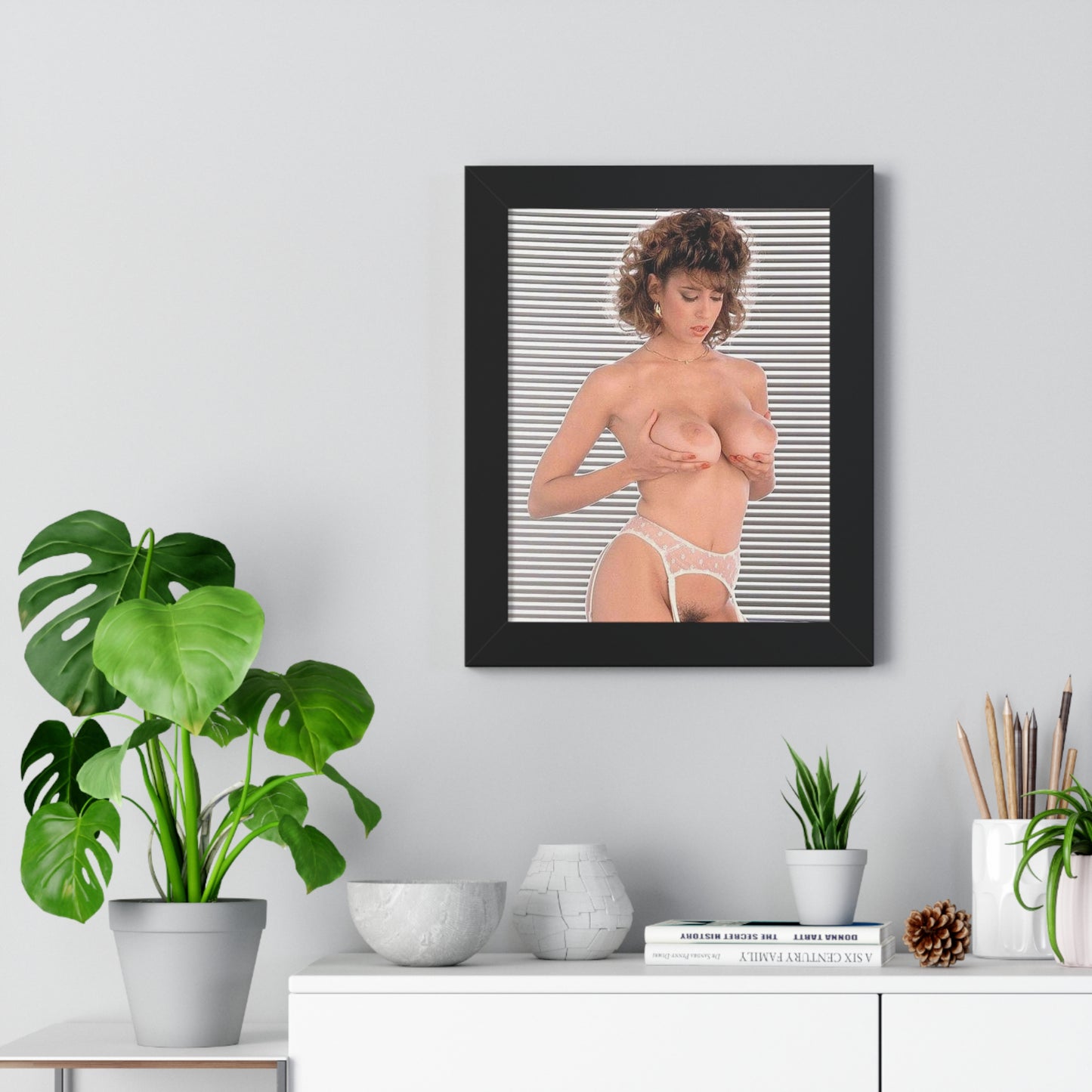 Framed Vertical Poster Porn Star Christy Canyon Nude