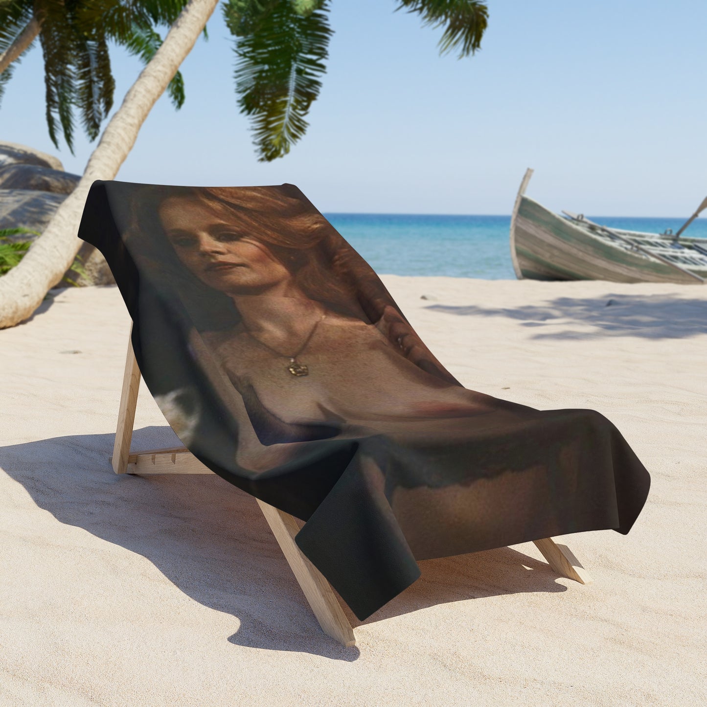 Beach Towel Retro Pornstar Lisa De Leeuw Nude