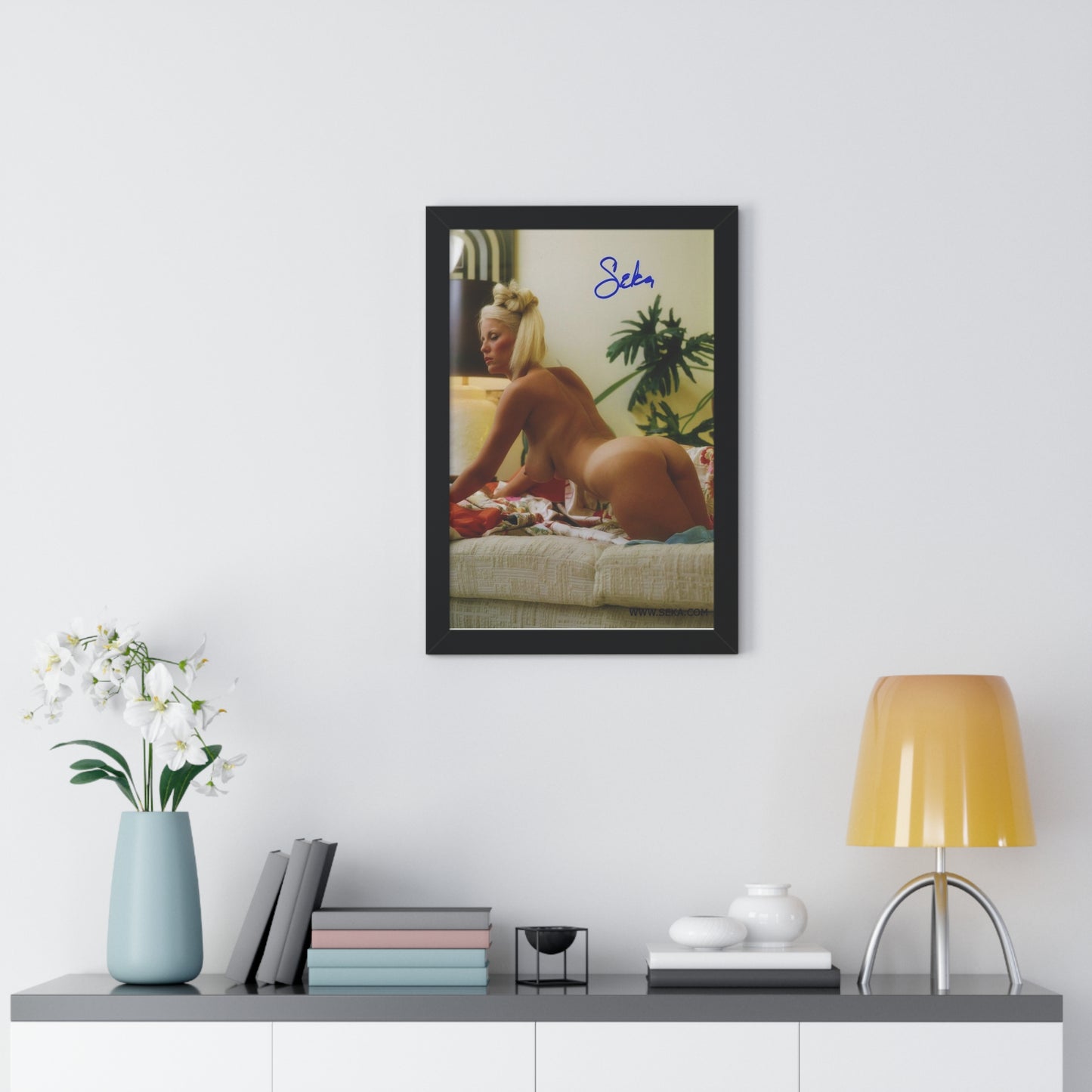 Framed Vertical Poster Porn Star Seka Nude