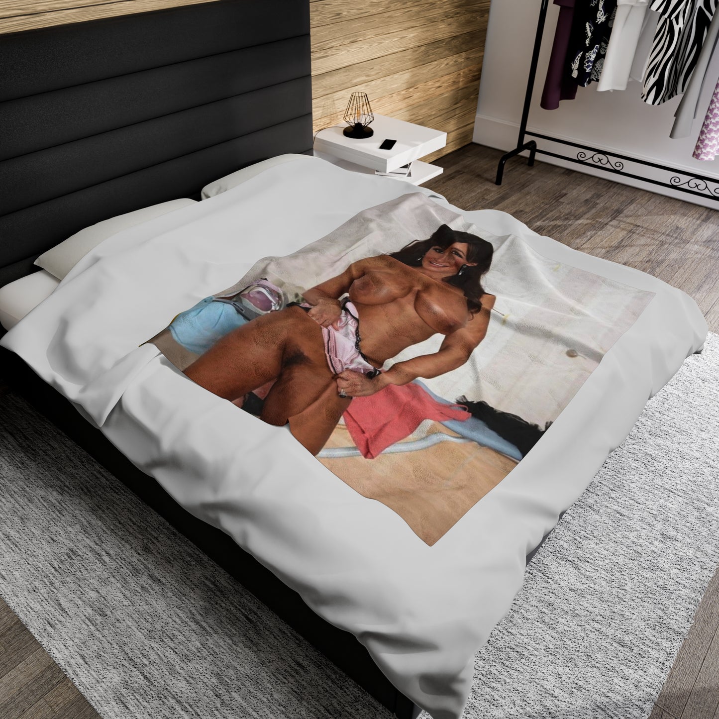 Velveteen Plush Blanket Lisa Ann Nude