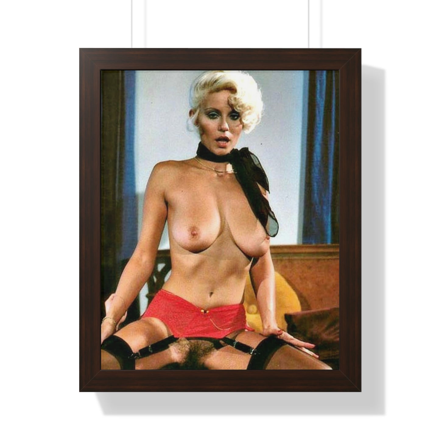 Framed Vertical Poster Porn Star Seka Nude