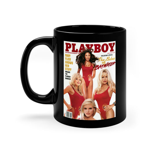 11oz Black Mug Playboy Cover Baywatch June 1998