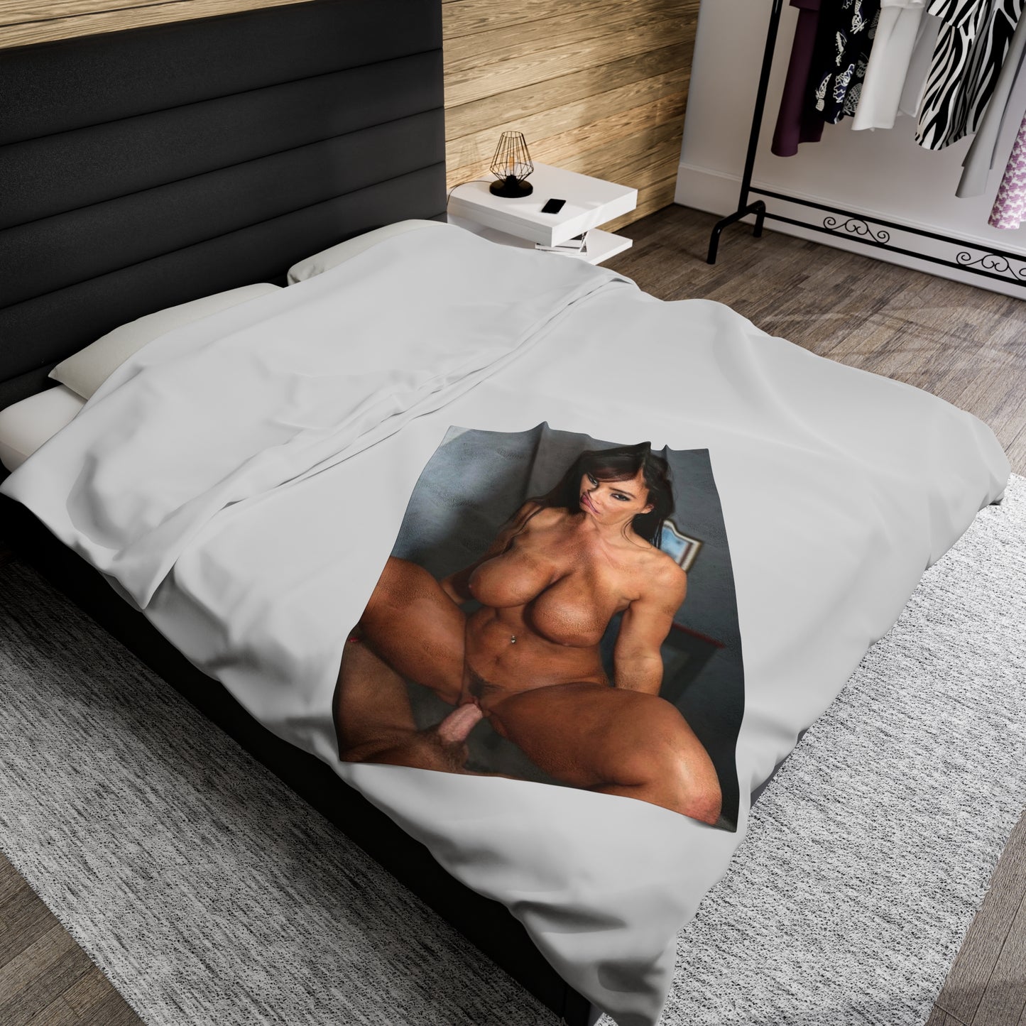 Velveteen Plush Blanket Lisa Ann Nude