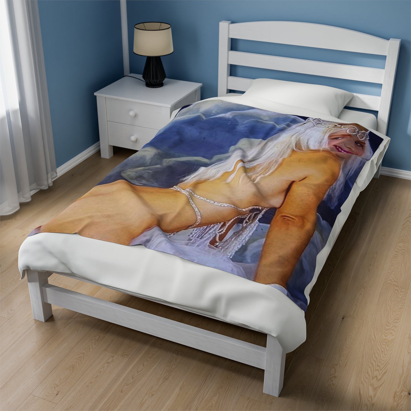 Velveteen Plush Blanket Retro Porn Star Cicciolina (Ilona Staller) Nude