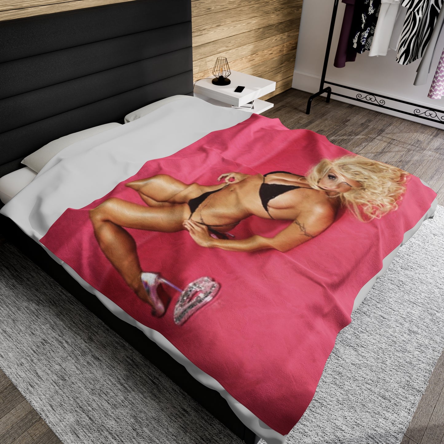 Velveteen Plush Blanket Pamela Anderson