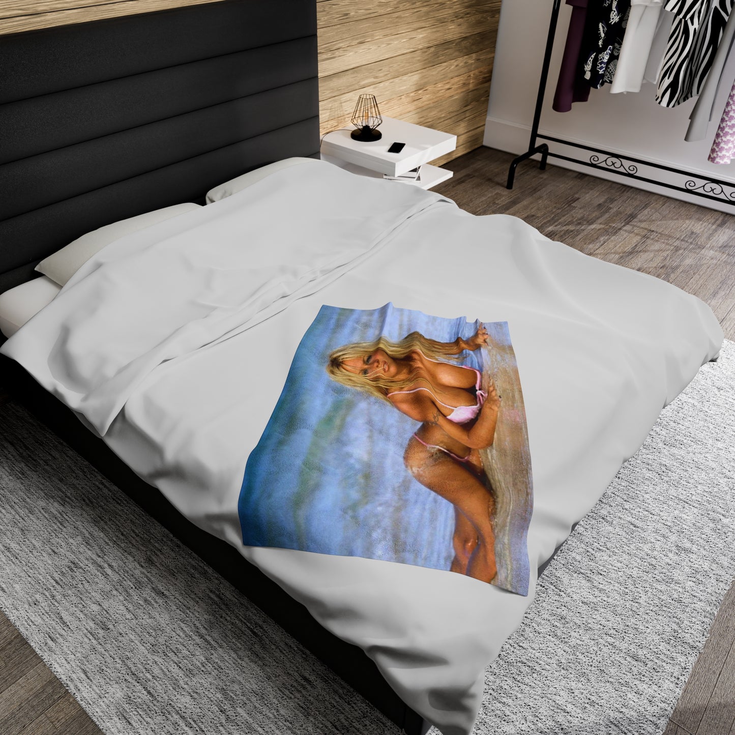 Velveteen Plush Blanket Pamela Anderson