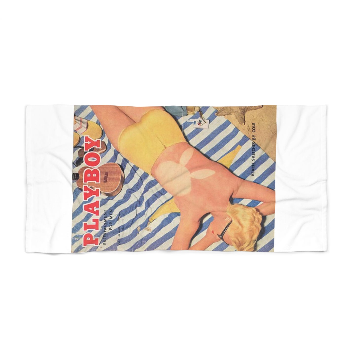 Beach Towel Playboy Cover July 1955