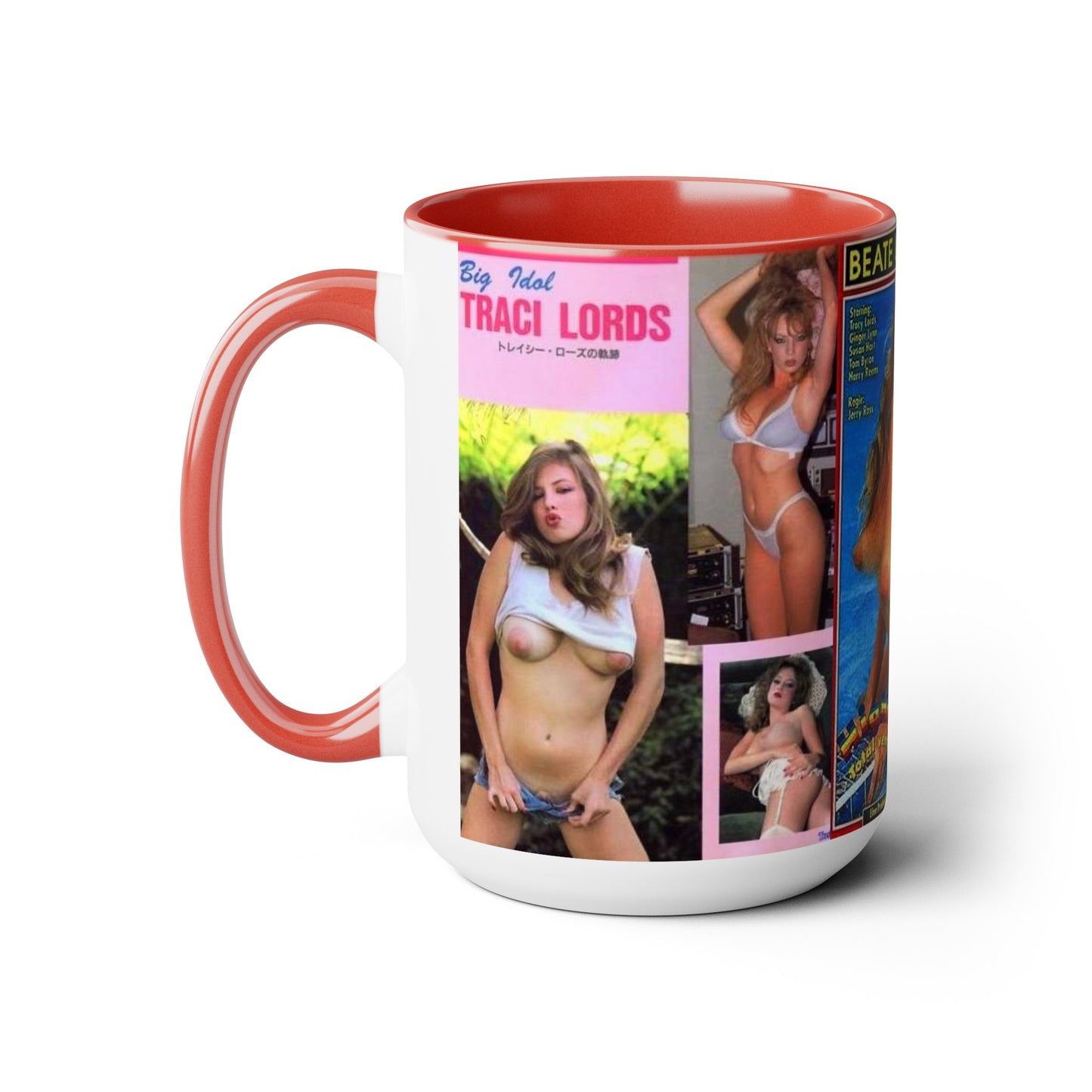 Two-Tone Coffee Mugs, 15oz Traci Lords Nude