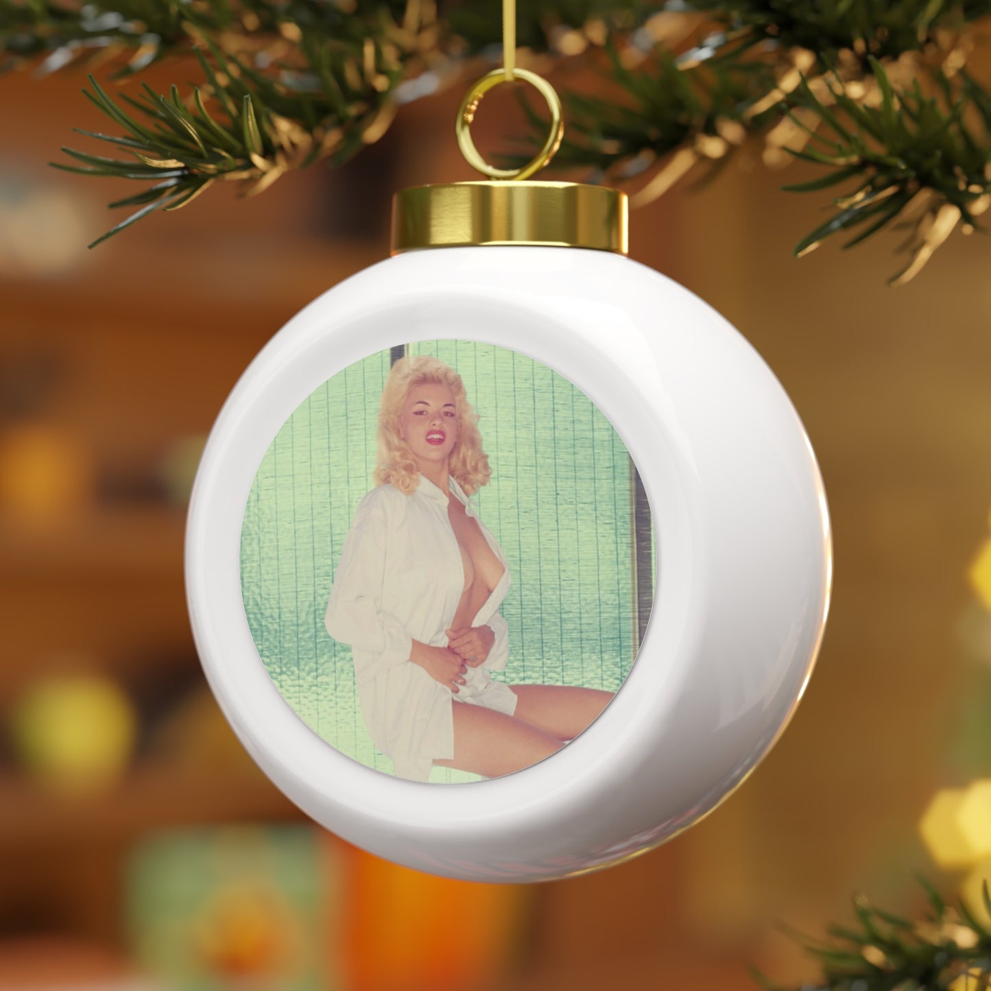 Christmas Ball Ornament Playboy Playmate February 1955 Jayne Mansfield