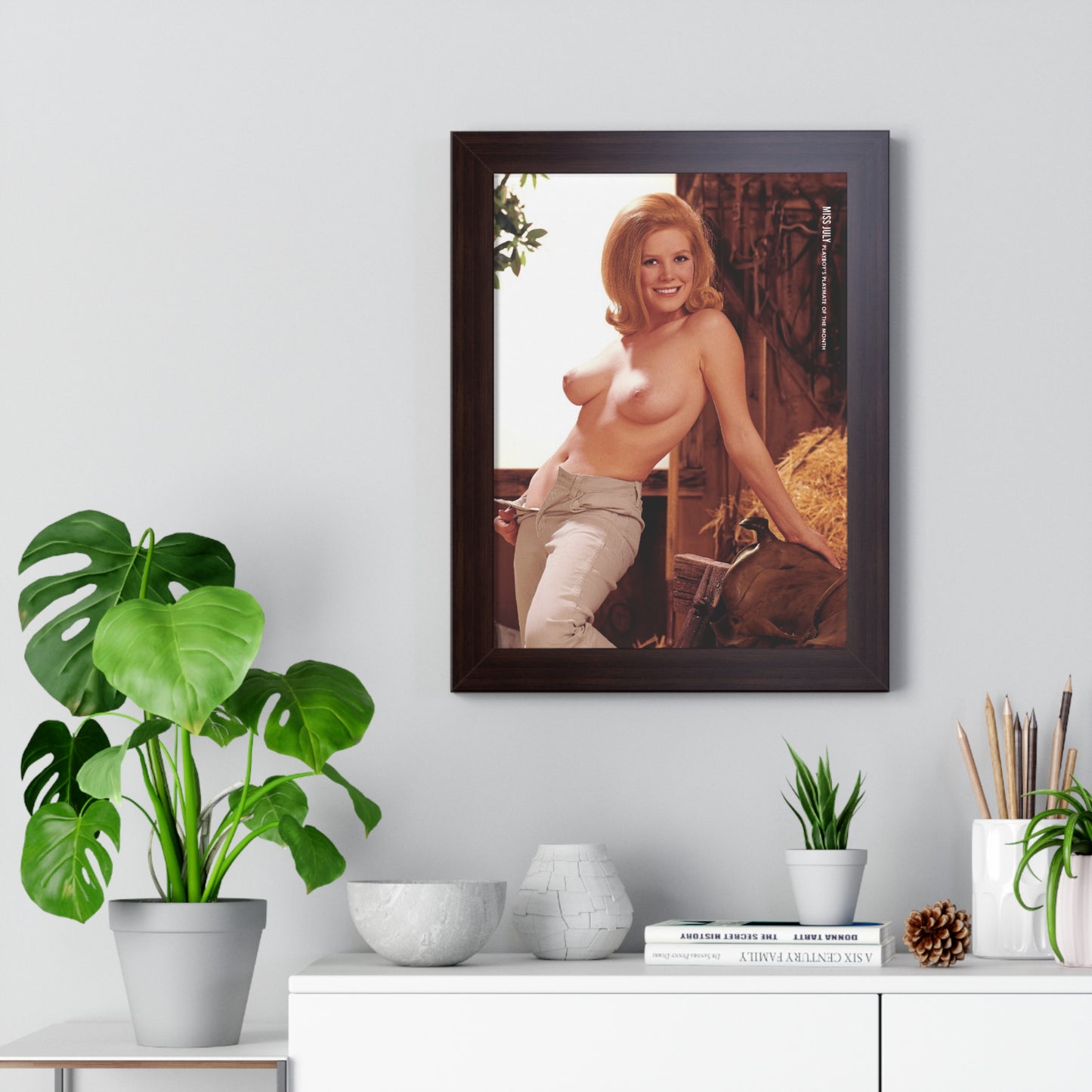 Framed Vertical Poster Playboy Playmate July 1964 Melba Ogle