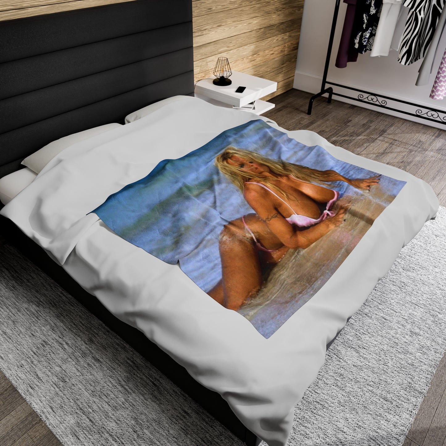 Velveteen Plush Blanket Pamela Anderson