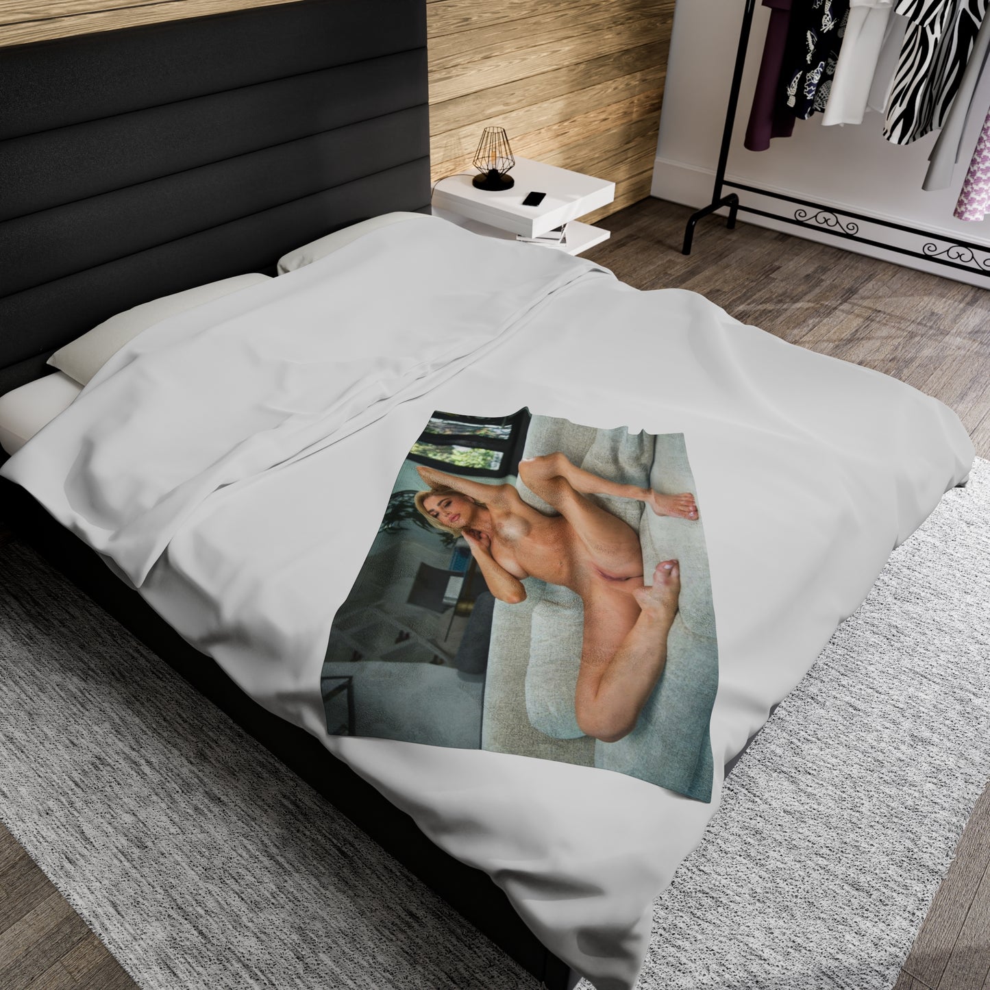 Velveteen Plush Blanket Kenzie Anne Nude