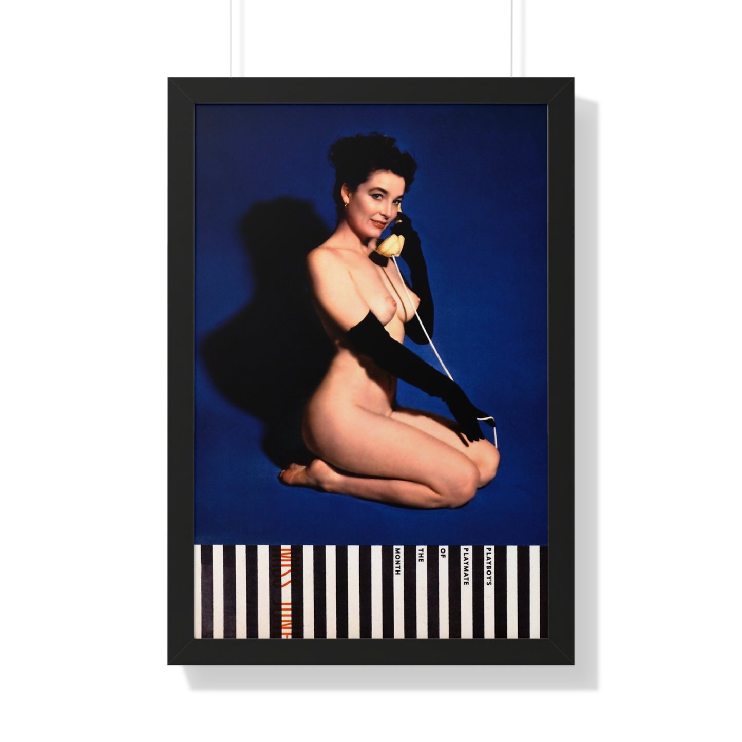 Framed Vertical Poster Playboy Playmate June 1954 Margie Harrison